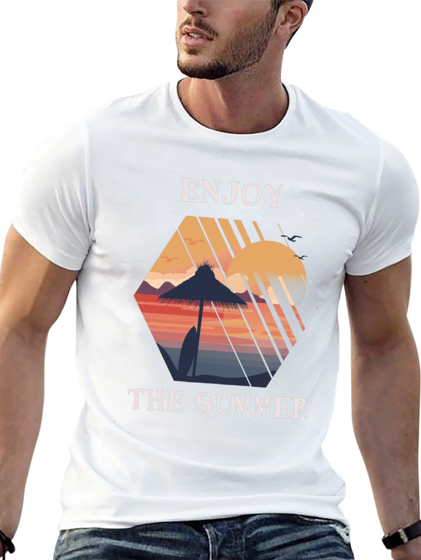Enjoy the Summer Graphic T-Shirt - Beach Vibes