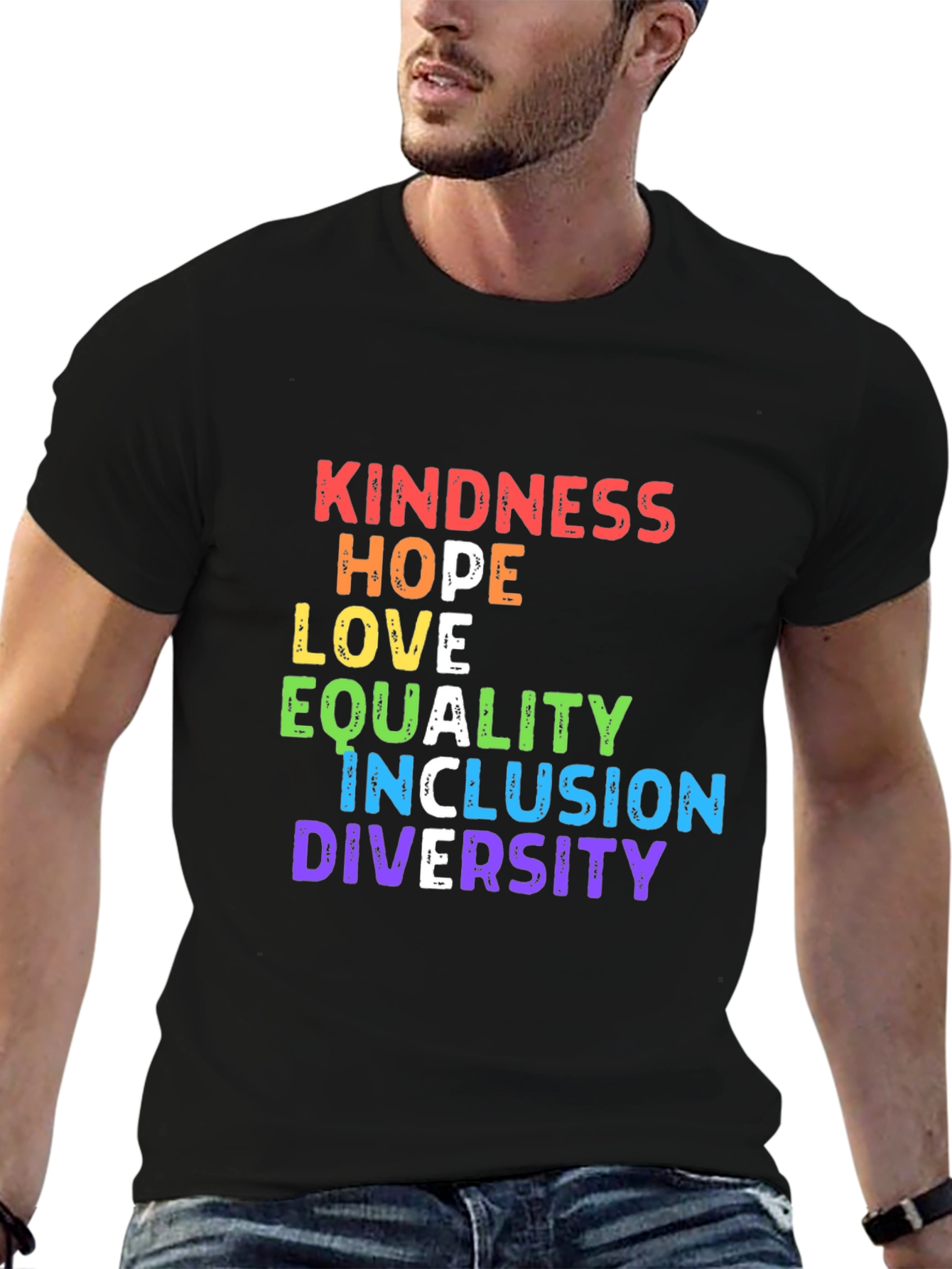 Kindness Hope Love Equality Inclusion Diversity T-Shirt