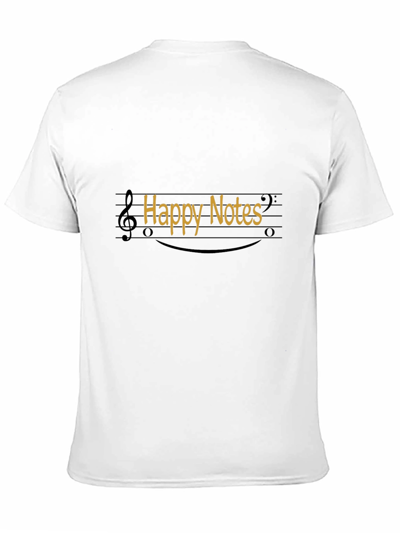Happy Notes Black T-Shirt Music Lover Tee