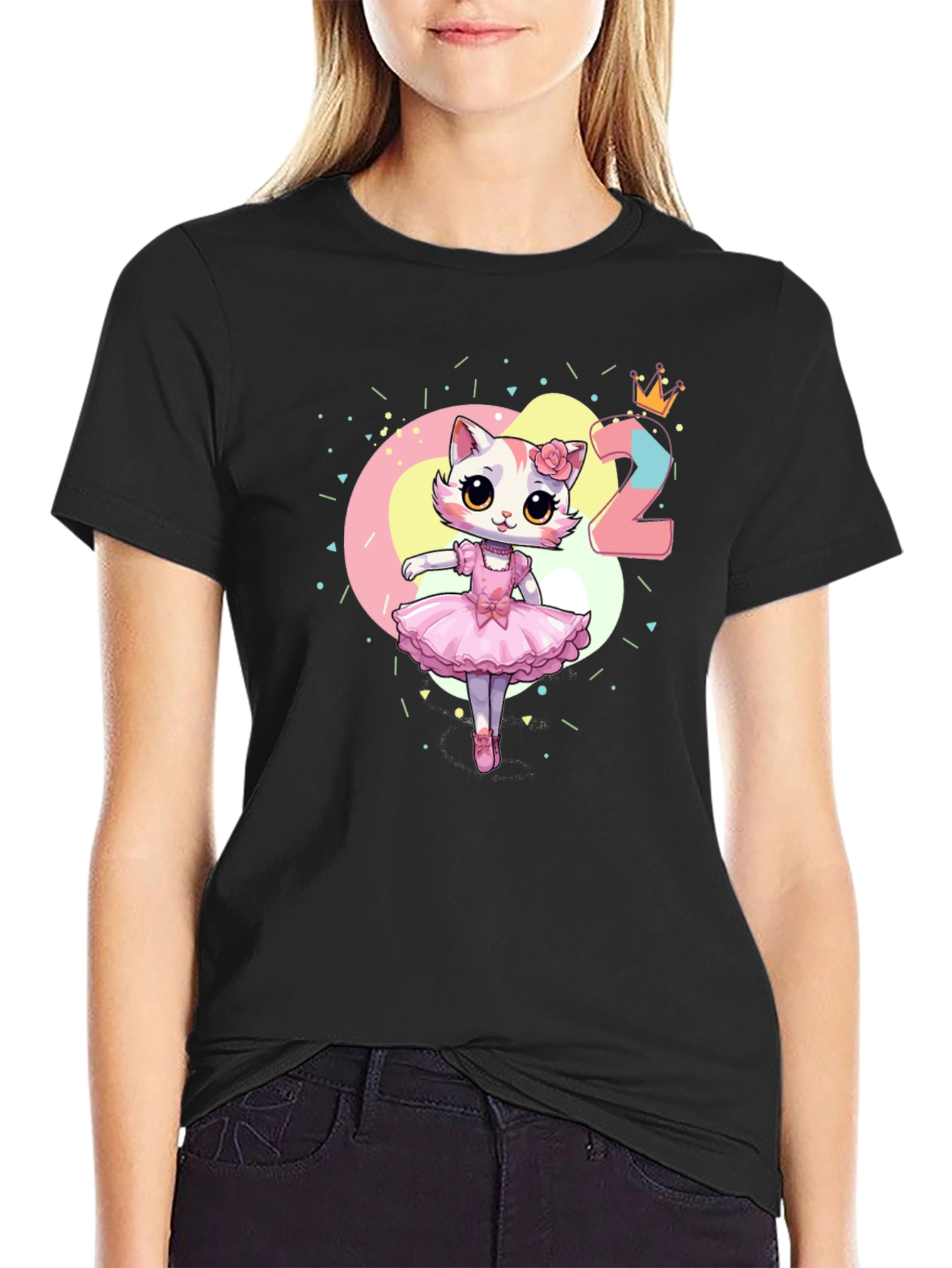 Birthday Girl Cat T-Shirt - Second Birthday Tee