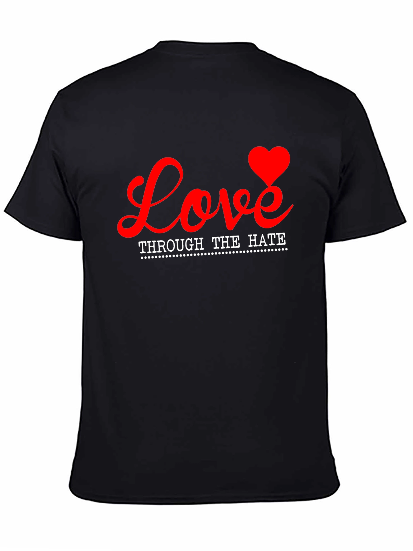 Love Through Hate Graphic Tee - Black