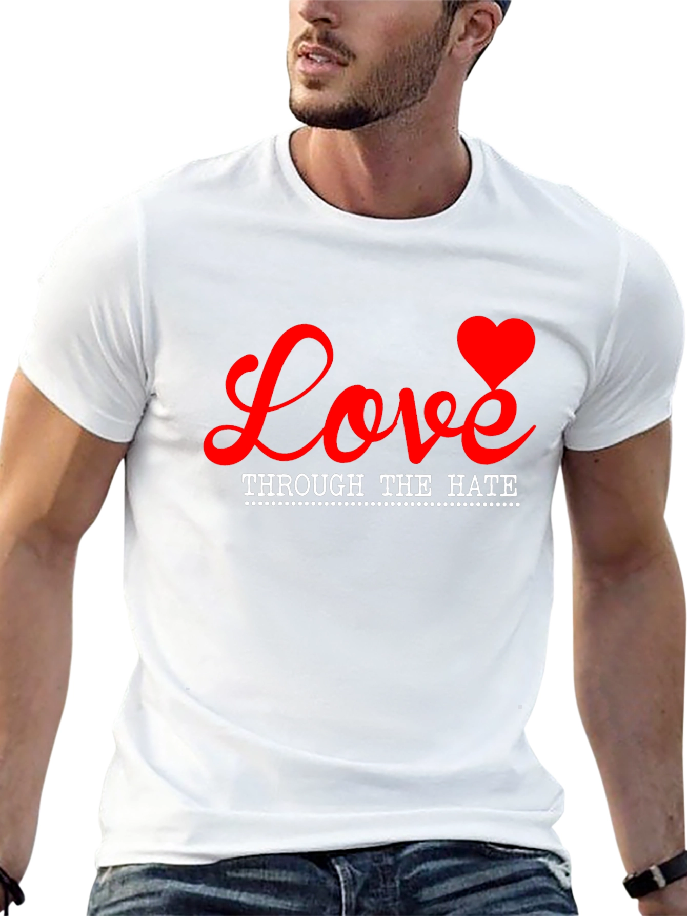 Love Through Hate Graphic Tee - Black