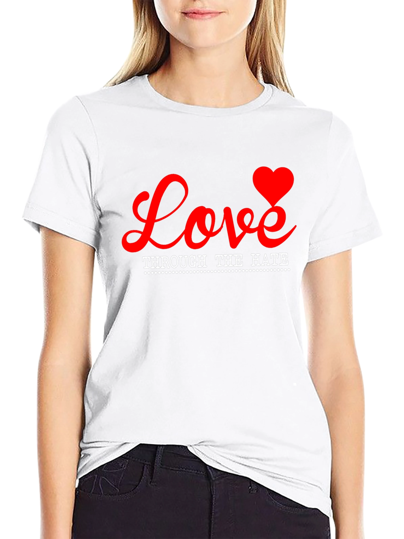 Love Through Hate Graphic Tee - Black