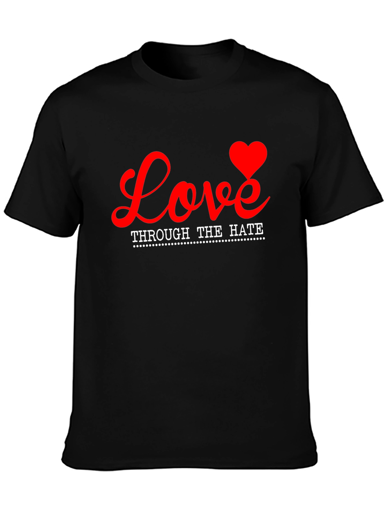 Love Through Hate Graphic Tee - Black