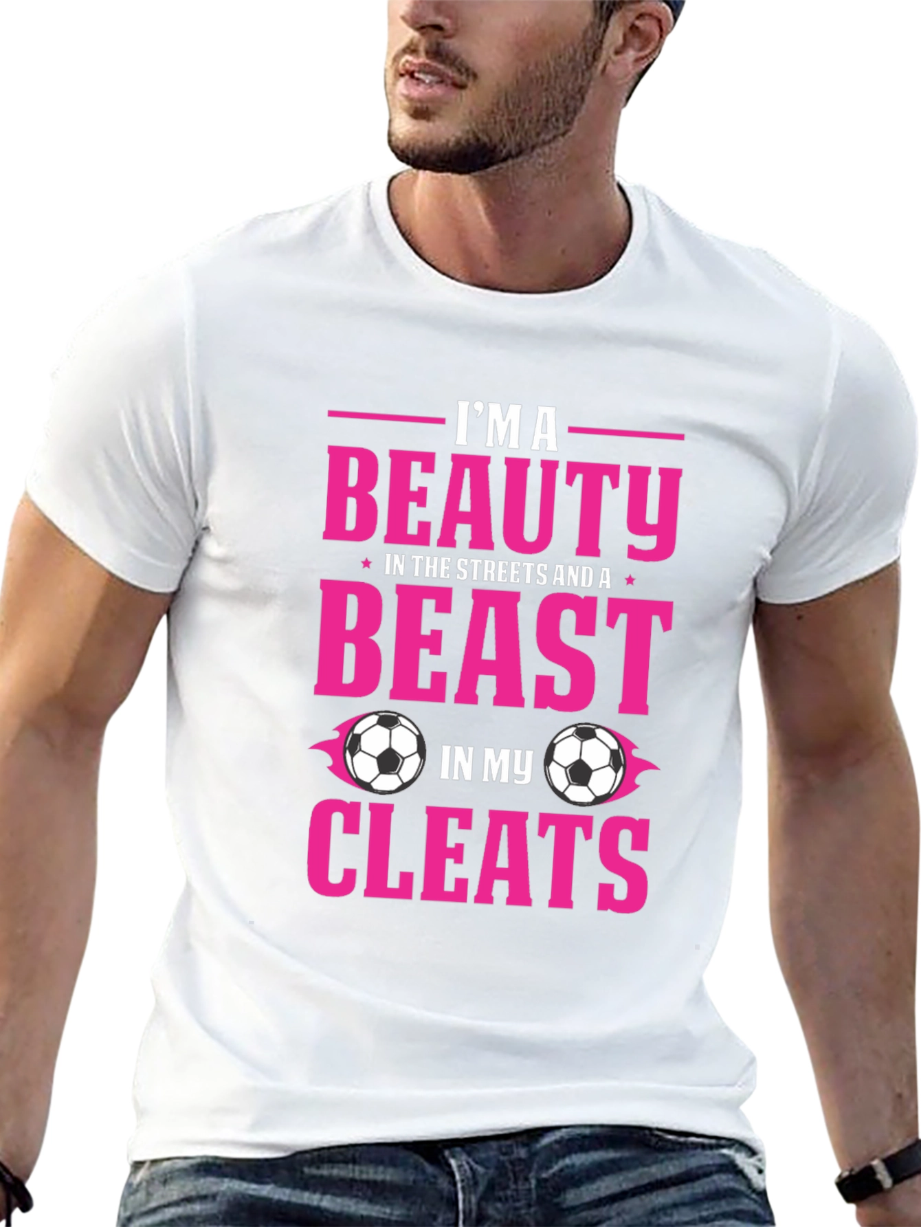Beauty and Beast Soccer Cleats Graphic Tee