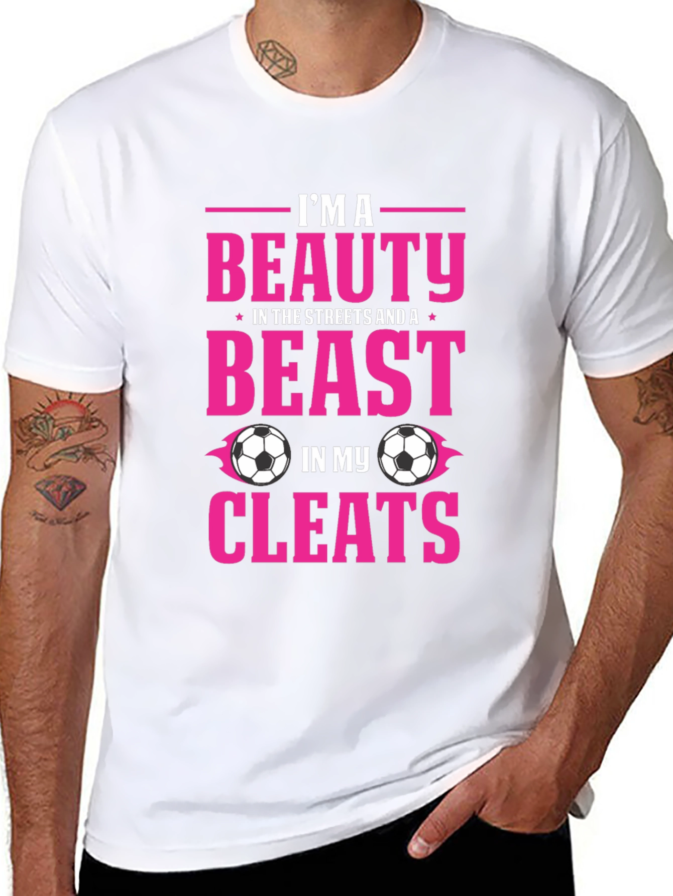 Beauty and Beast Soccer Cleats Graphic Tee