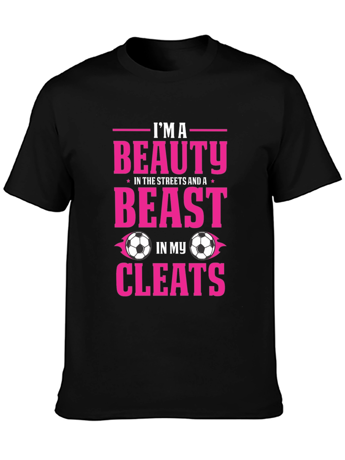 Beauty and Beast Soccer Cleats Graphic Tee