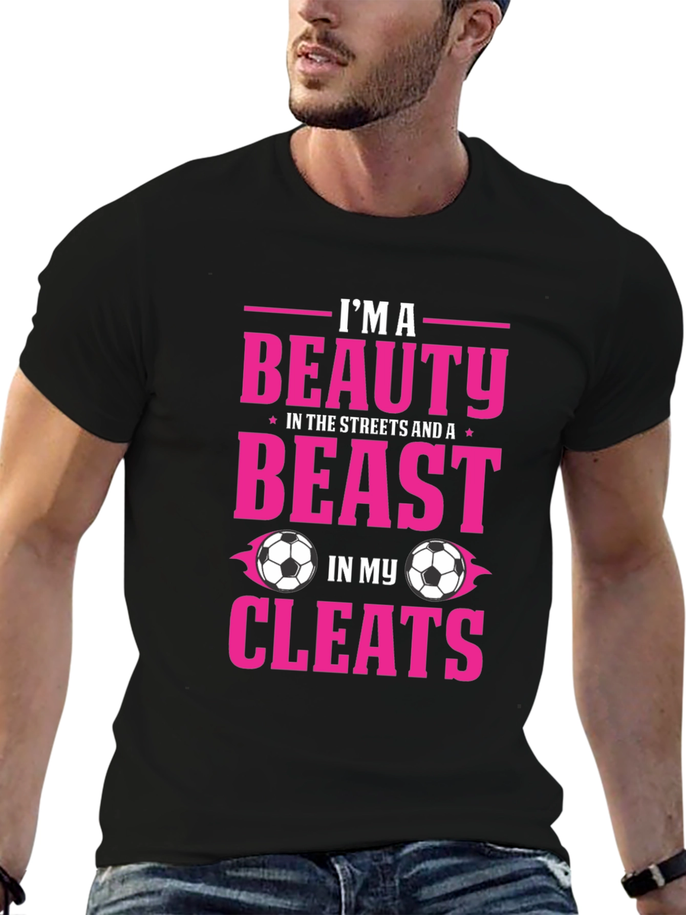Beauty and Beast Soccer Cleats Graphic Tee