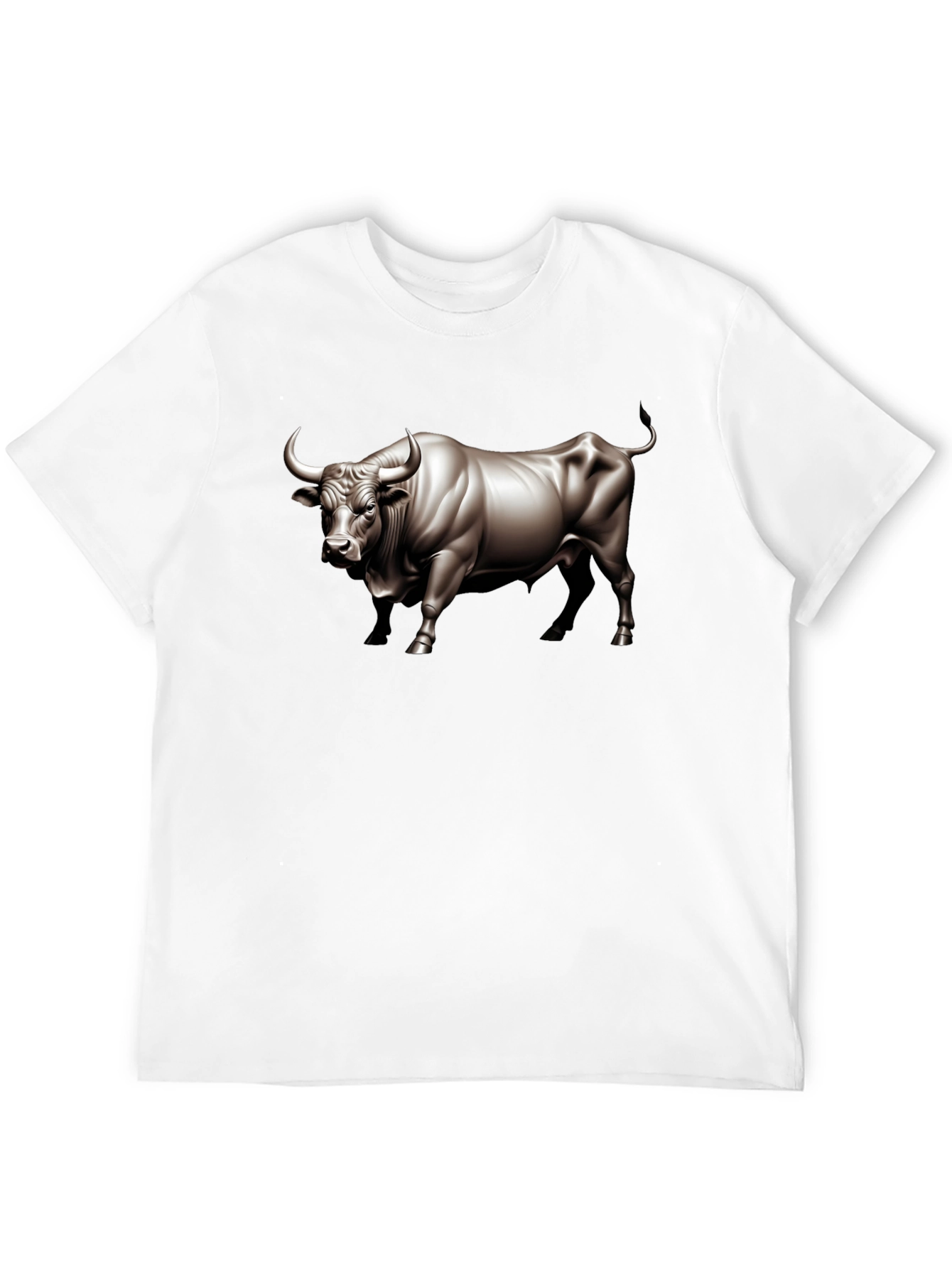 Bull Graphic Tee - Black Cotton T-Shirt
