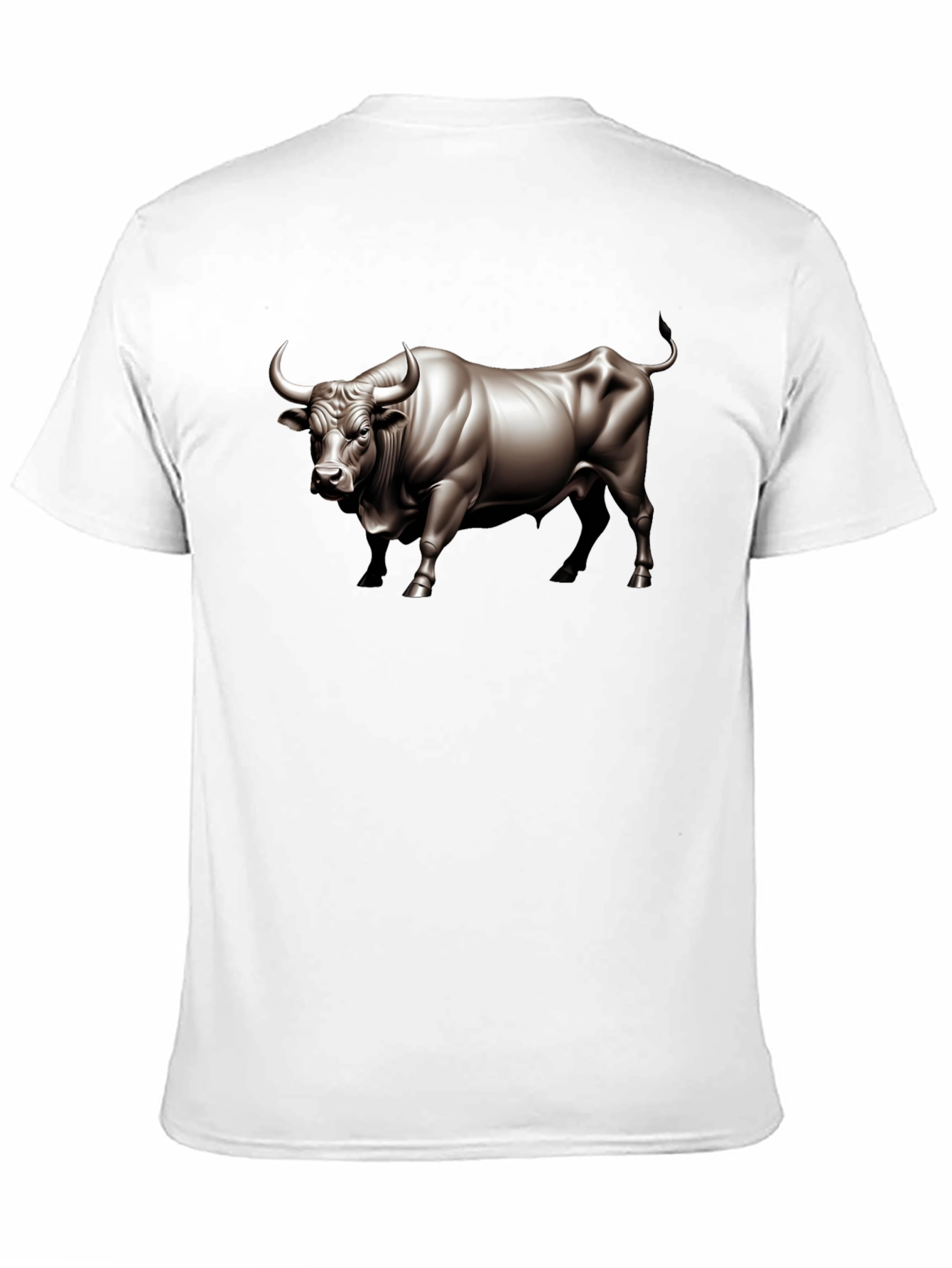 Bull Graphic Tee - Black Cotton T-Shirt