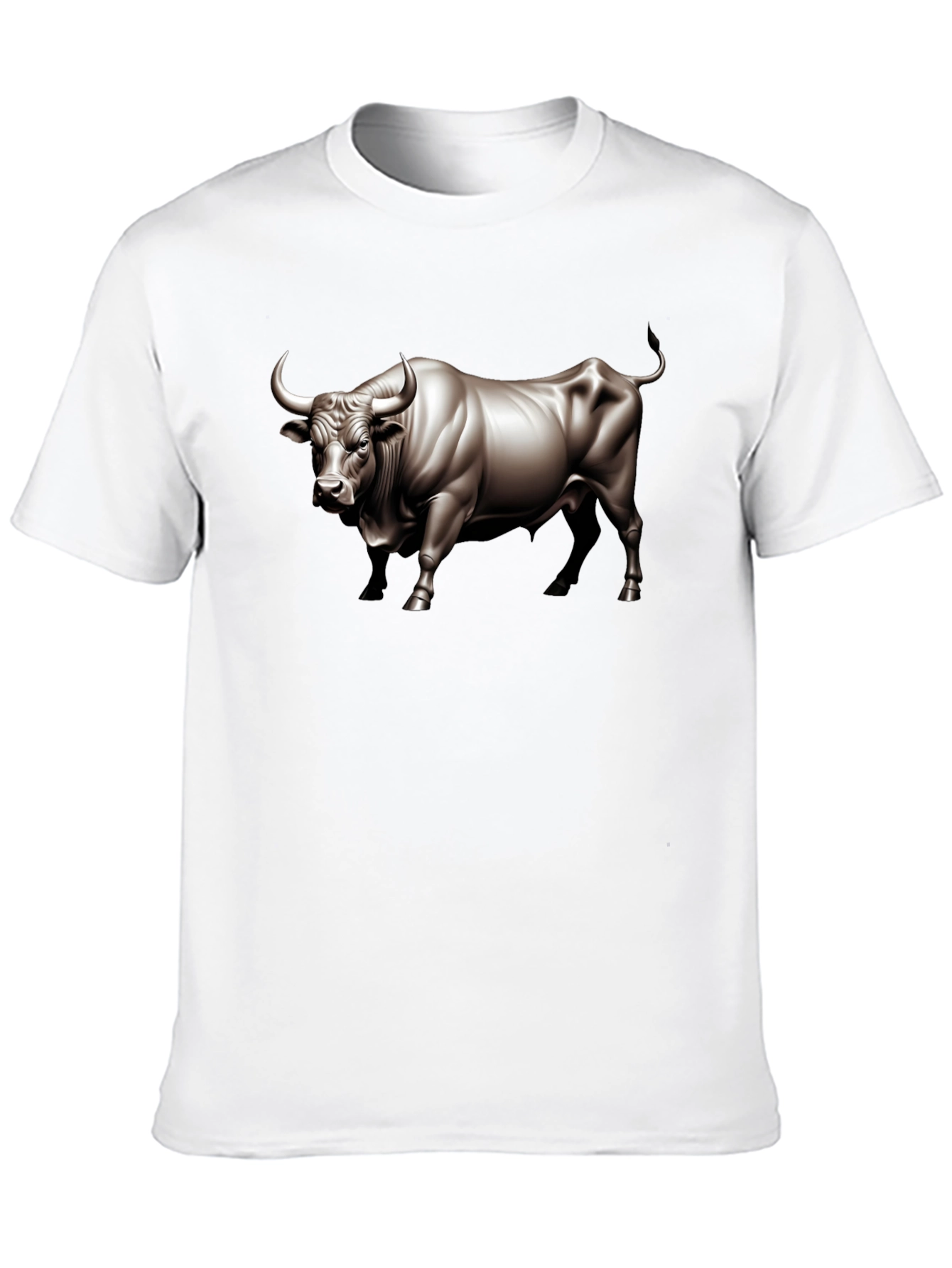 Bull Graphic Tee - Black Cotton T-Shirt