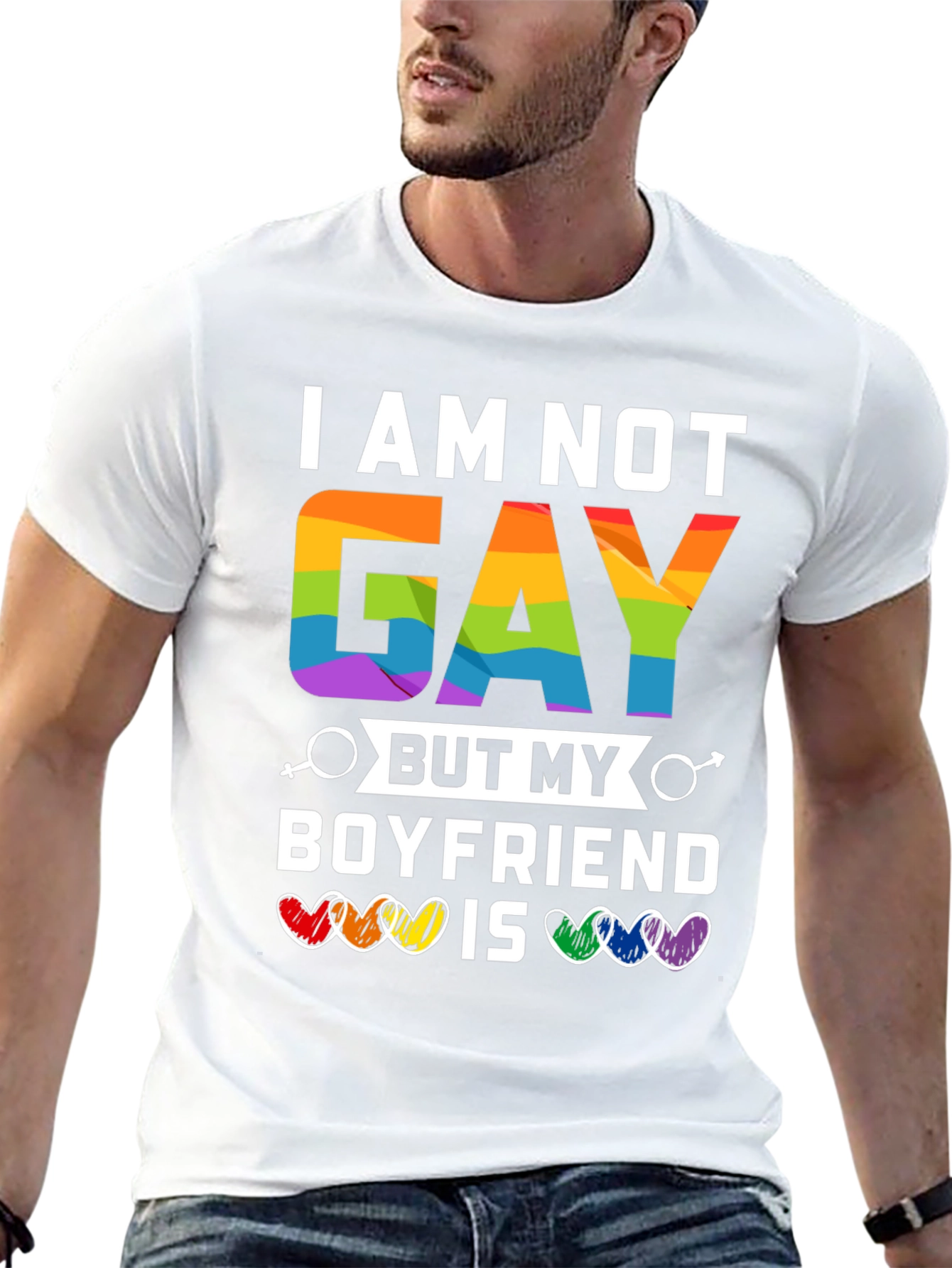 I am Not Gay But My Boyfriend Is T-Shirt