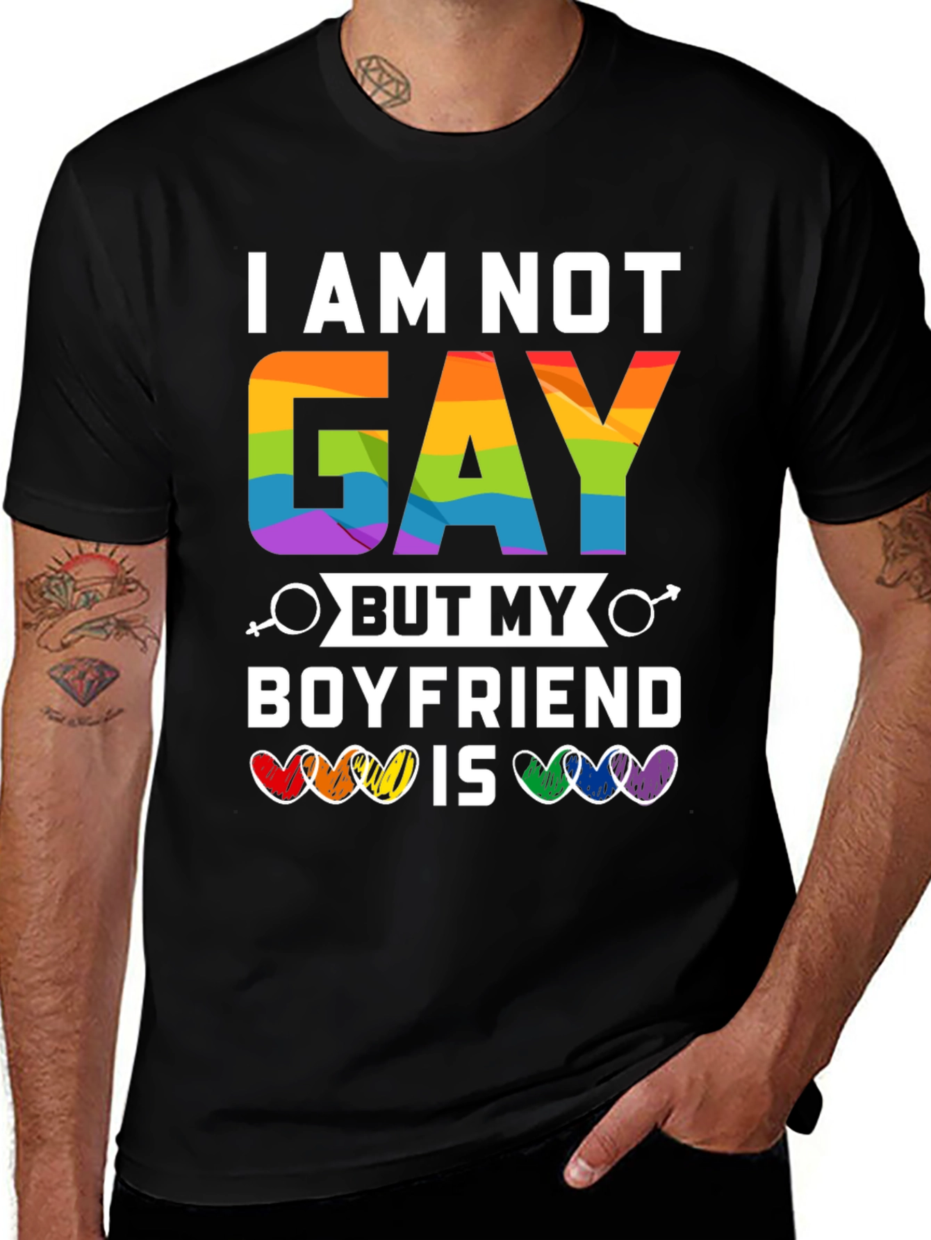 I am Not Gay But My Boyfriend Is T-Shirt