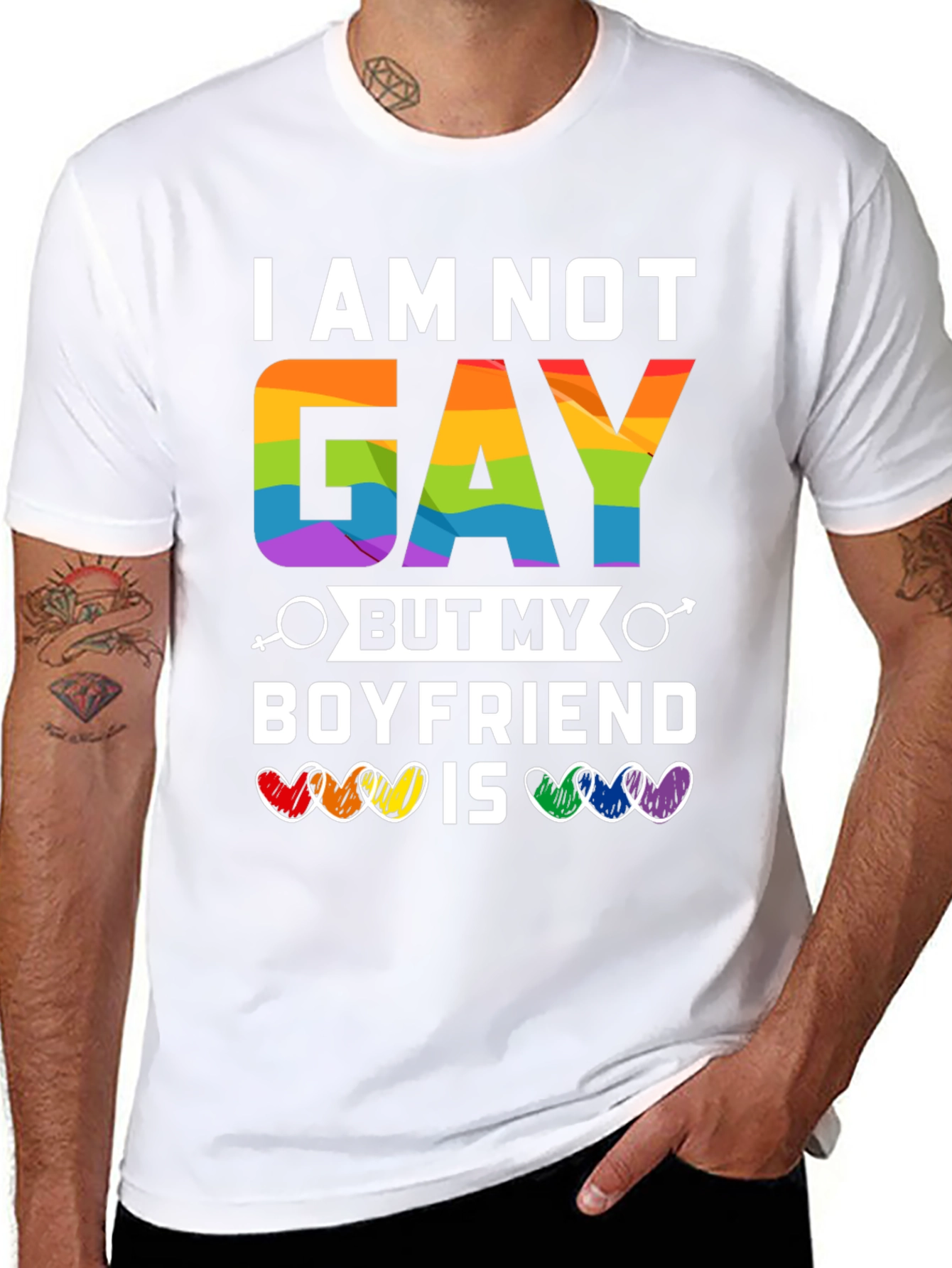 I am Not Gay But My Boyfriend Is T-Shirt