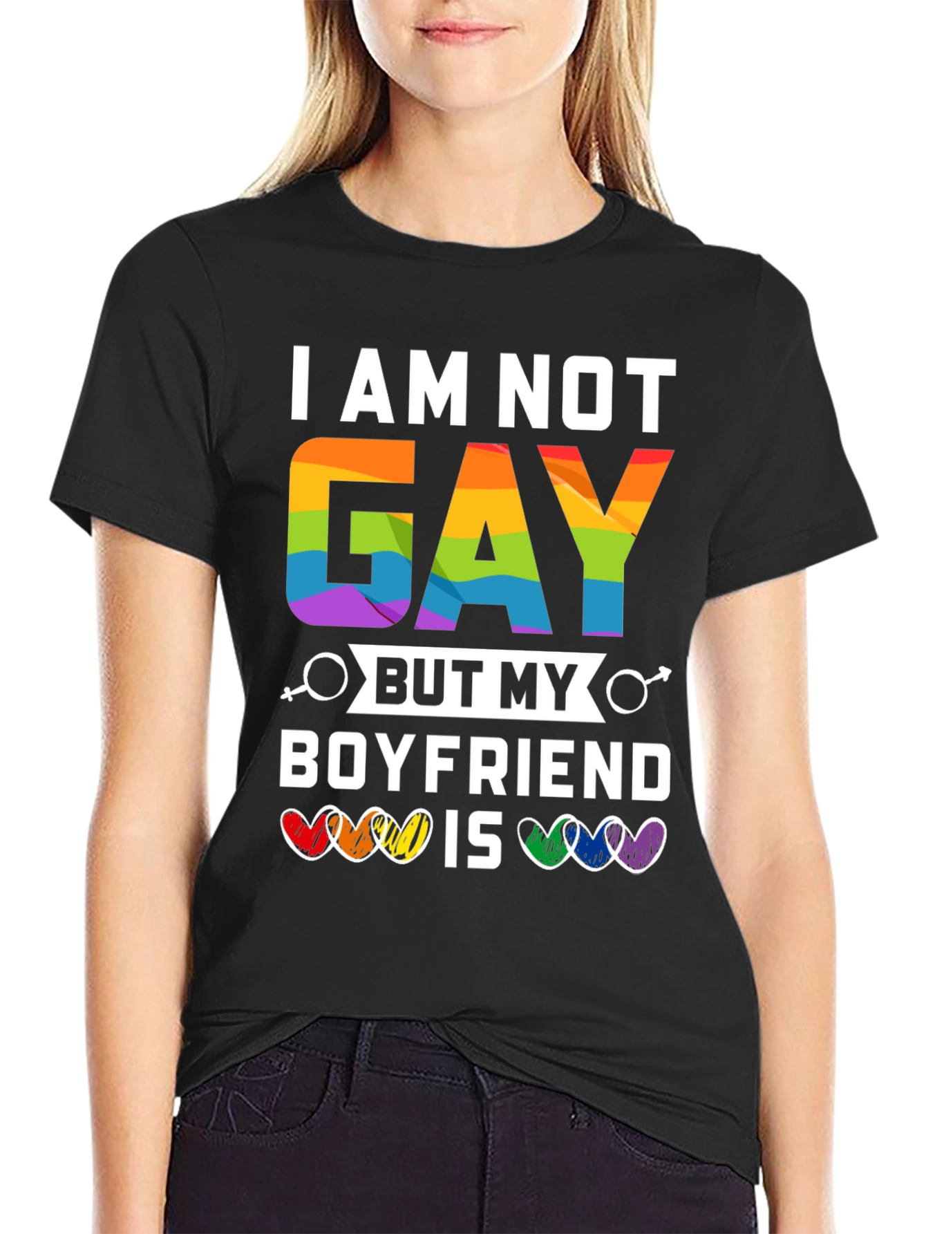 I am Not Gay But My Boyfriend Is T-Shirt