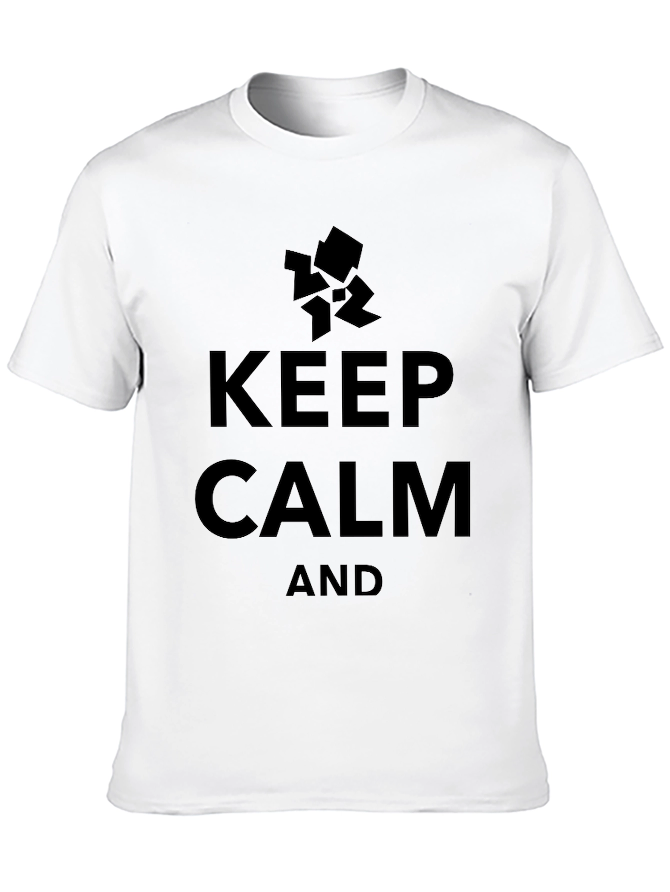 Keep Calm and Tangram T-Shirt - Classic Black Tee