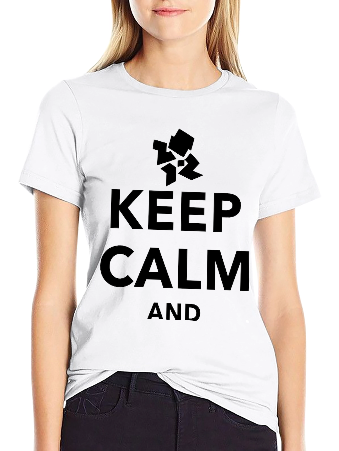 Keep Calm and Tangram T-Shirt - Classic Black Tee