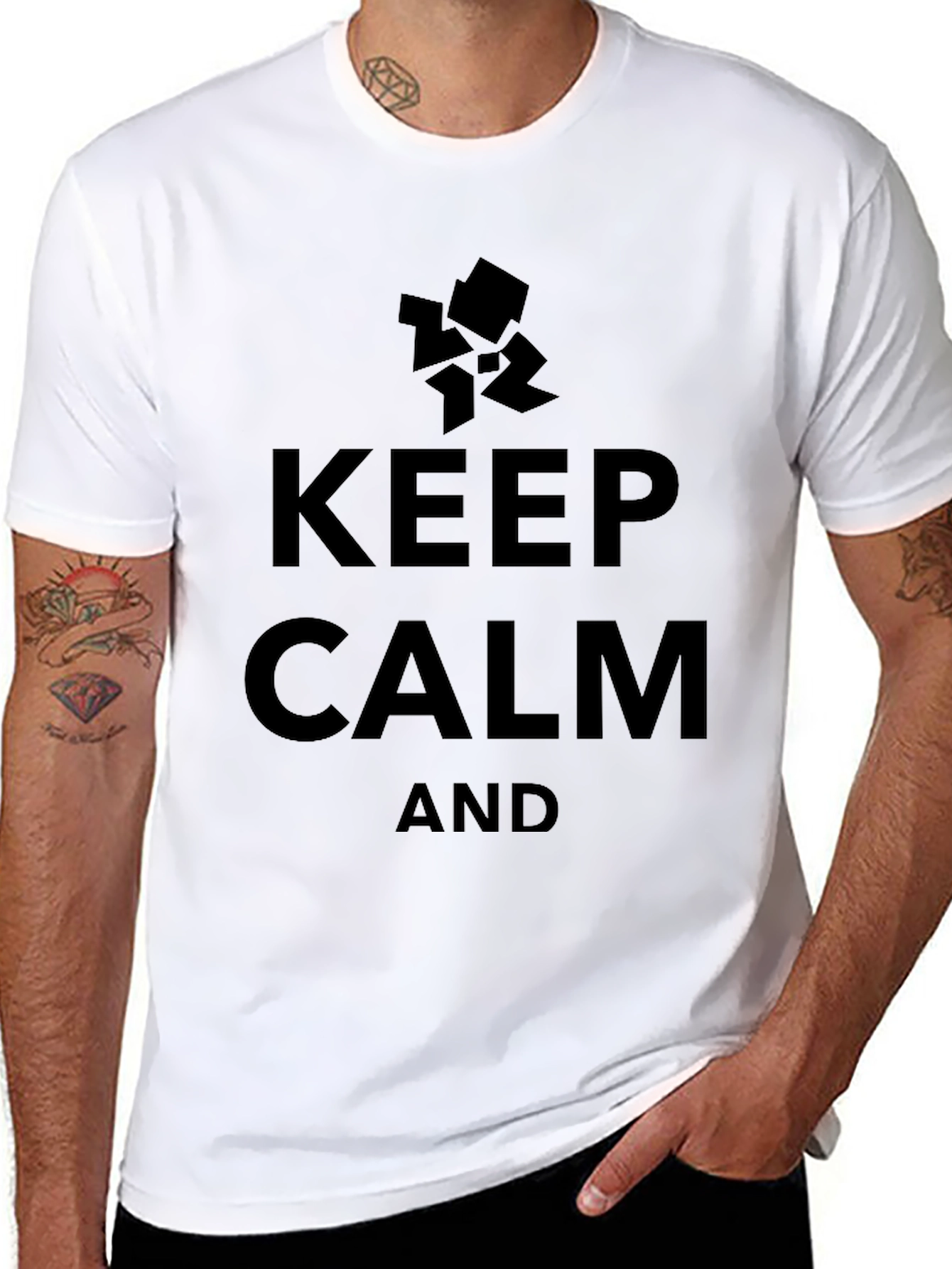 Keep Calm and Tangram T-Shirt - Classic Black Tee