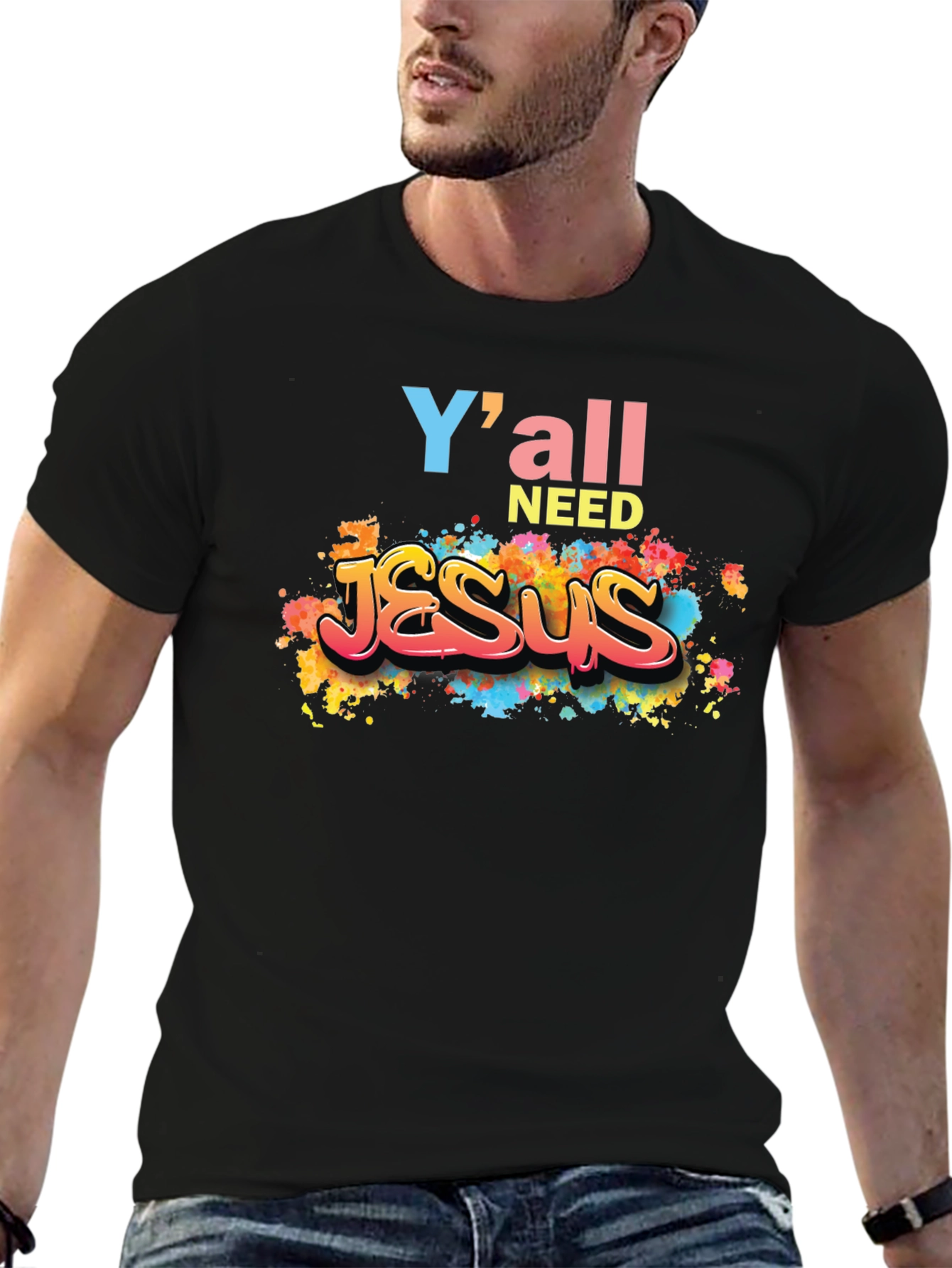 Yall Need Jesus Graphic Tee - Trendy Christian Apparel