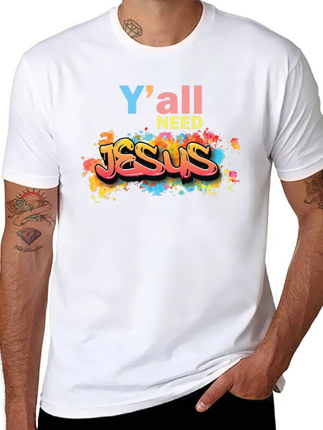Yall Need Jesus Graphic Tee - Trendy Christian Apparel