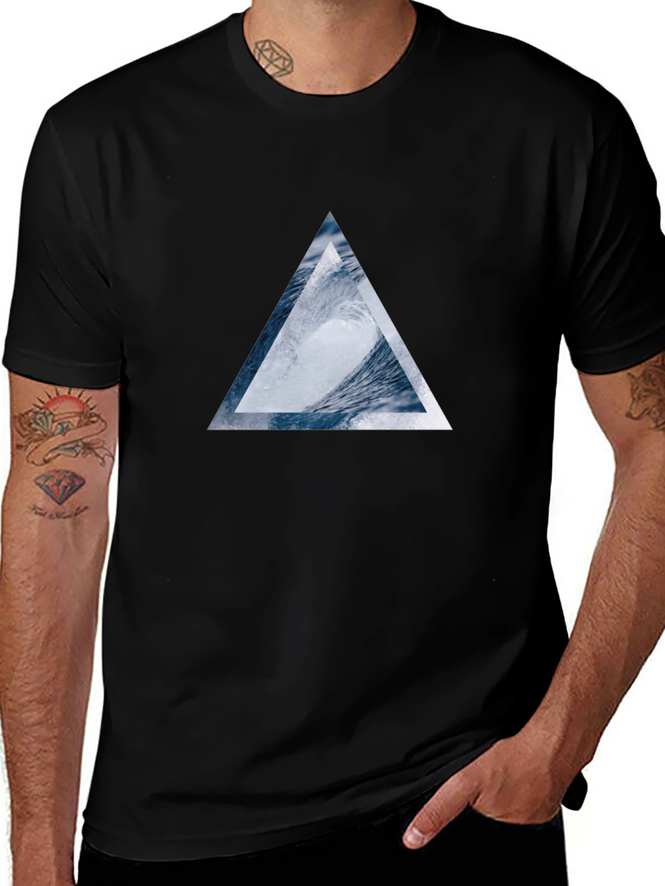 Triangle Wave T-Shirt - Black