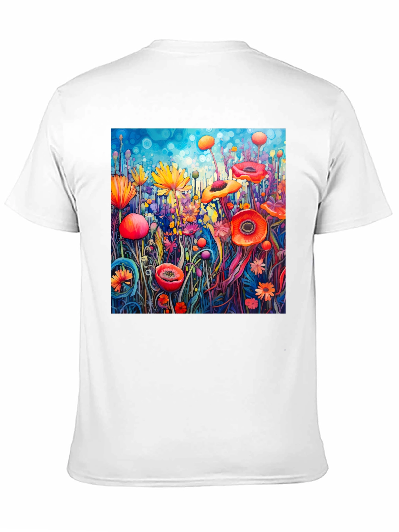 Vibrant Floral Art Print T-Shirt