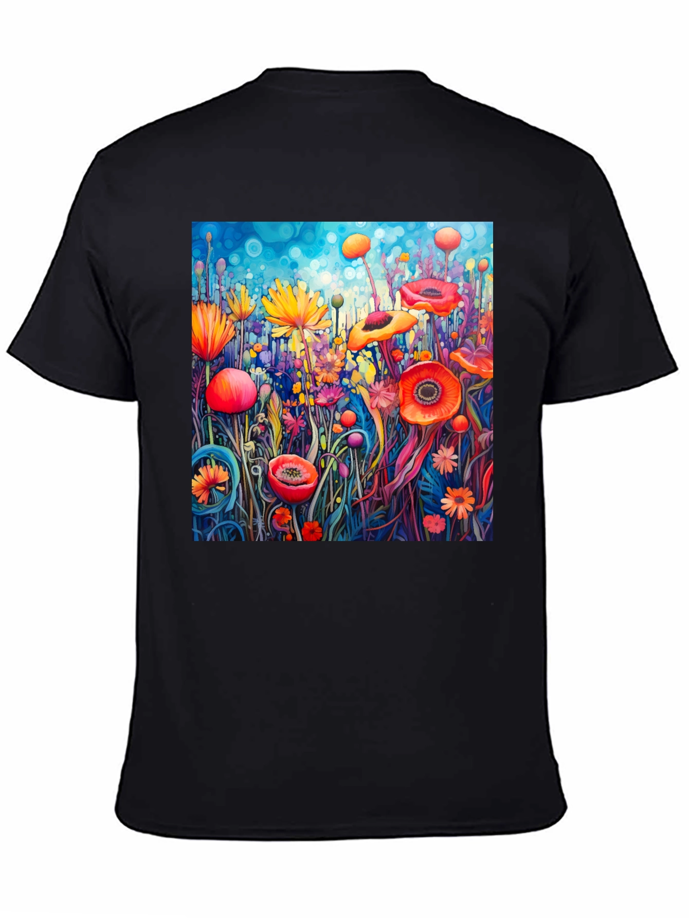Vibrant Floral Art Print T-Shirt