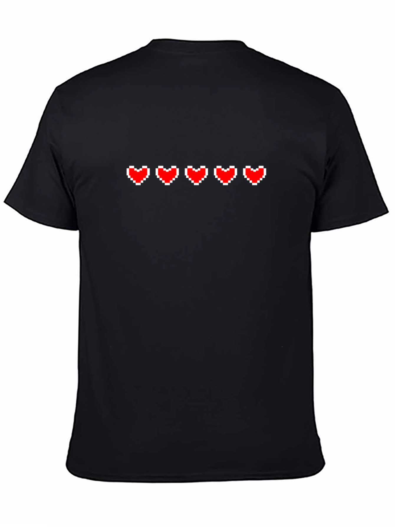 Pixel Heart Gamer T-Shirt - Black