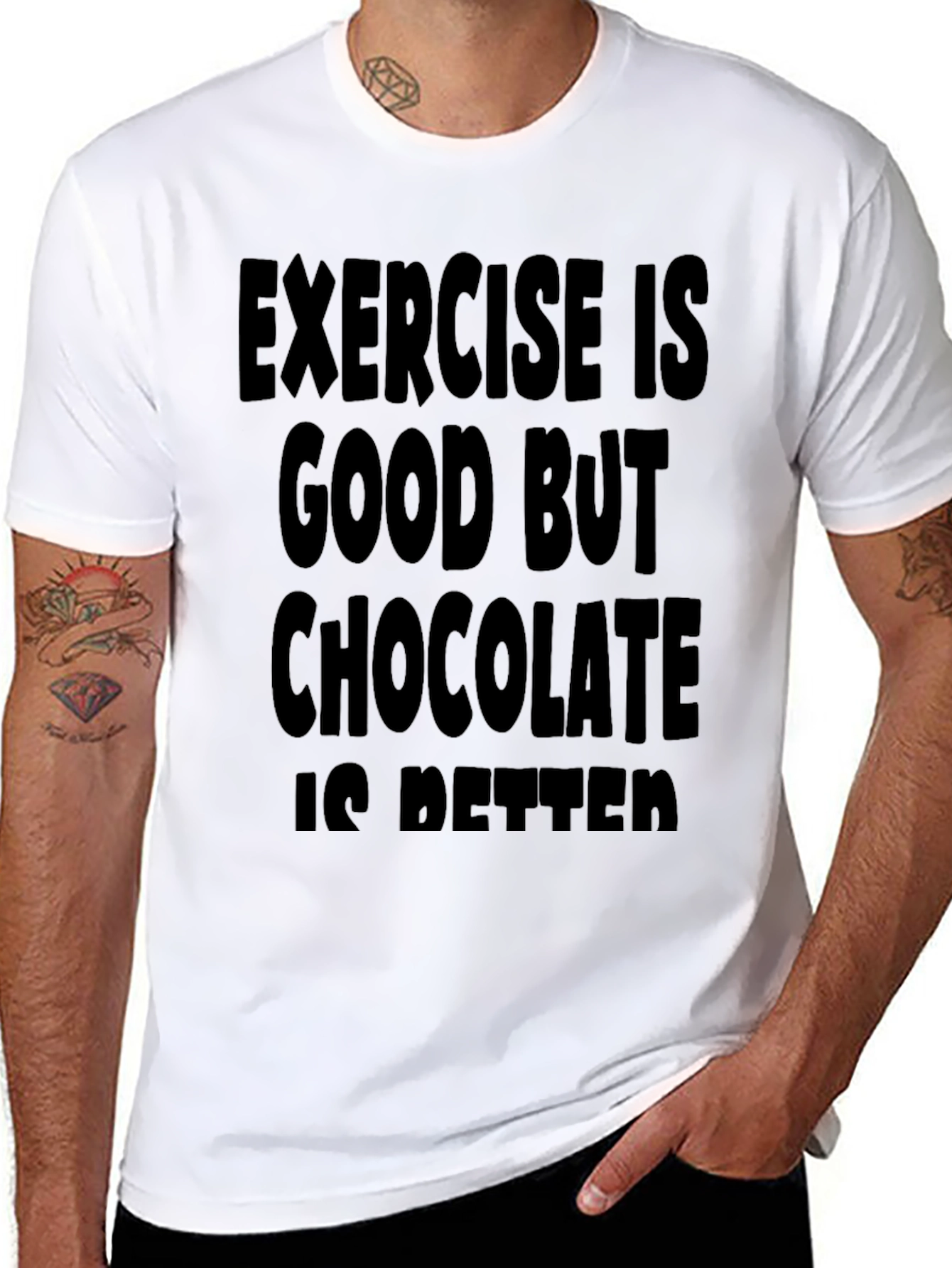 Funny Exercise Chocolate T-Shirt