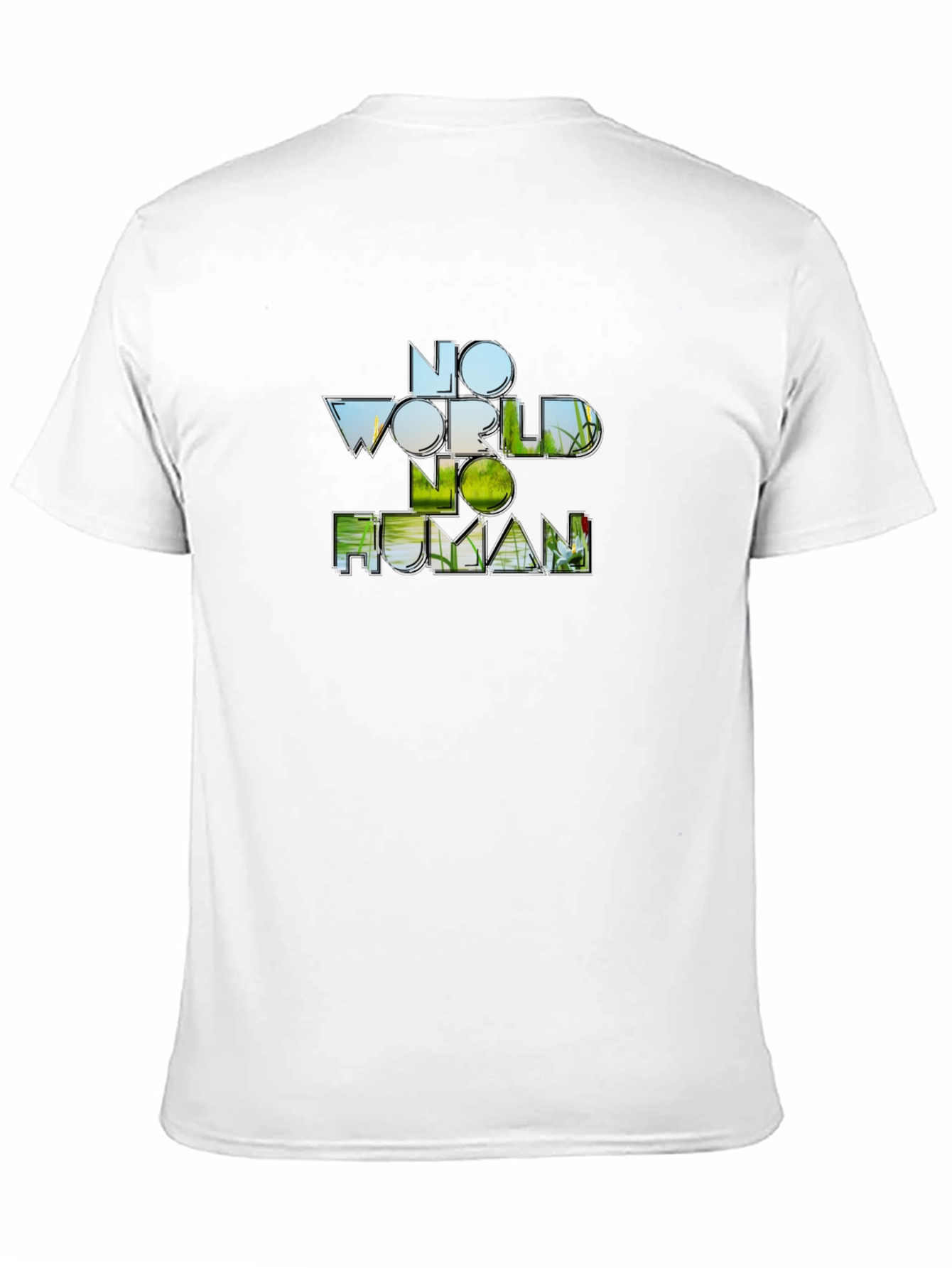 No World No Human Graphic Print T-Shirt