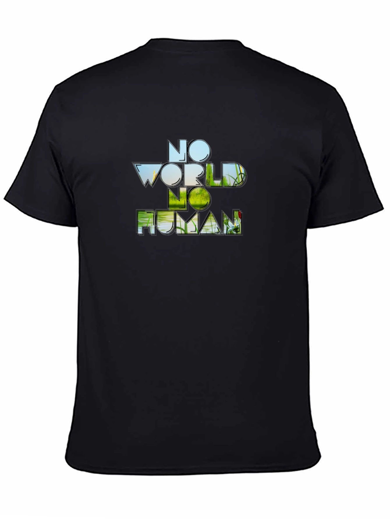 No World No Human Graphic Print T-Shirt