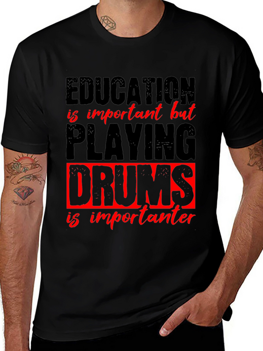 Education vs. Drums Graphic Tee