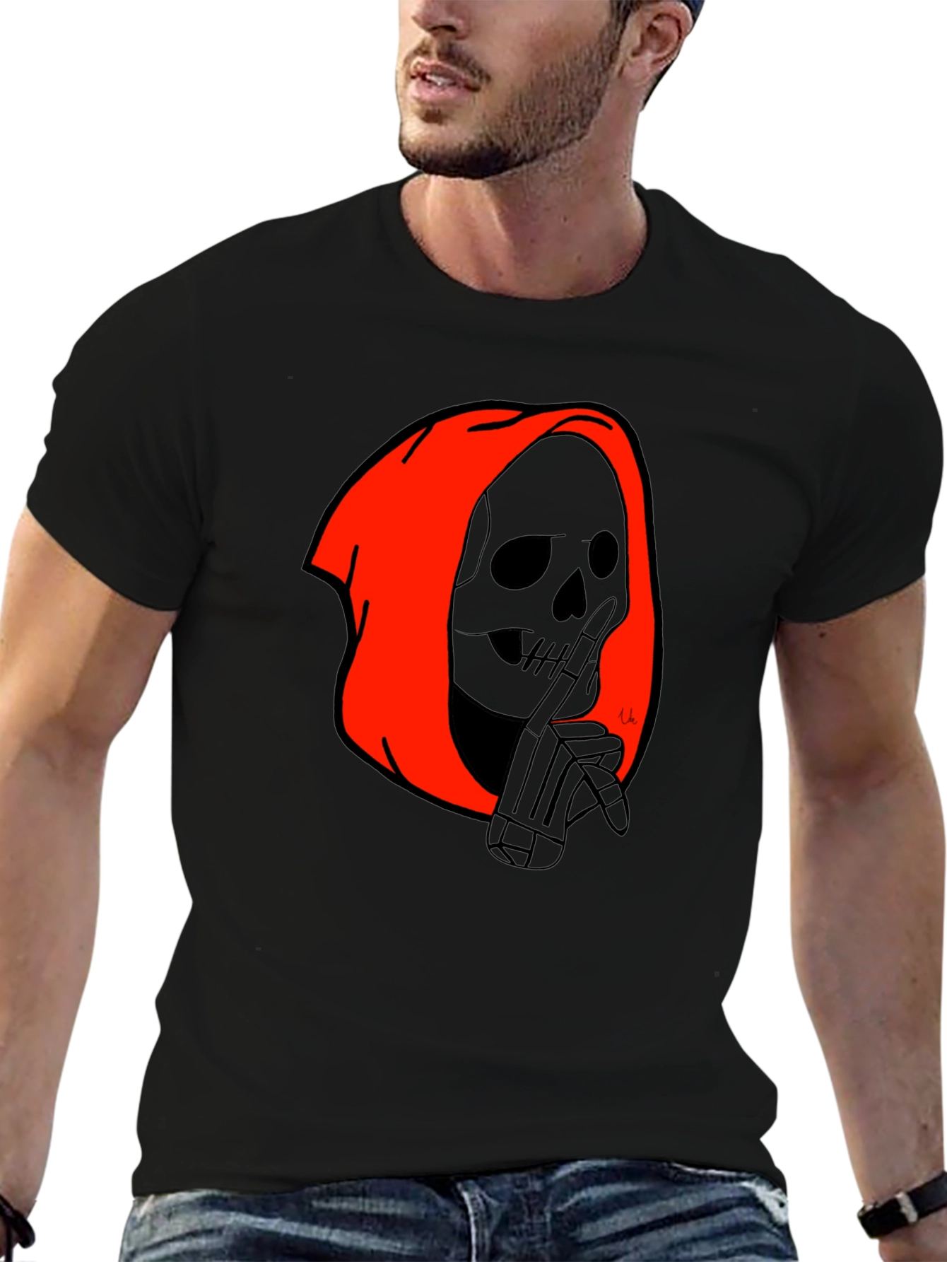 Grim Reaper Graphic Tee - Black