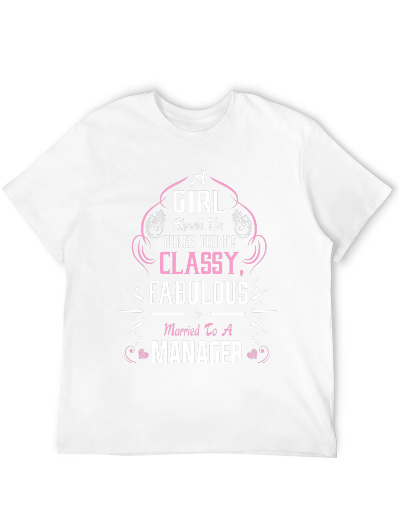 Classy Fabulous Married to Manager Black T-Shirt