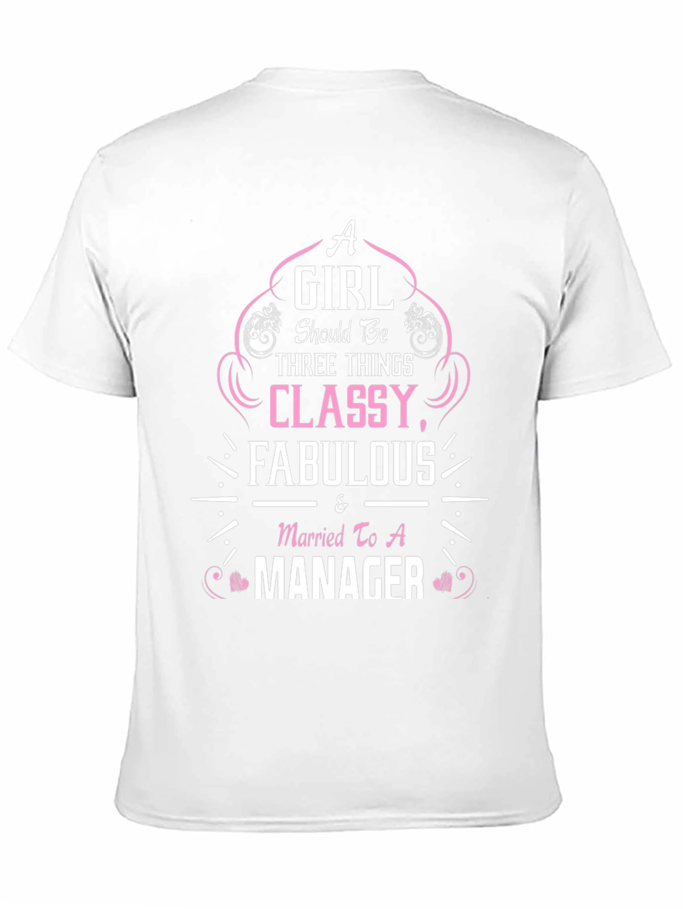 Classy Fabulous Married to Manager Black T-Shirt