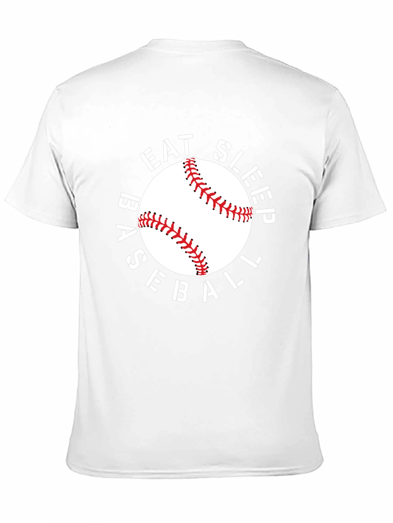 Eat Sleep Baseball T-Shirt - Black Crew Neck Tee