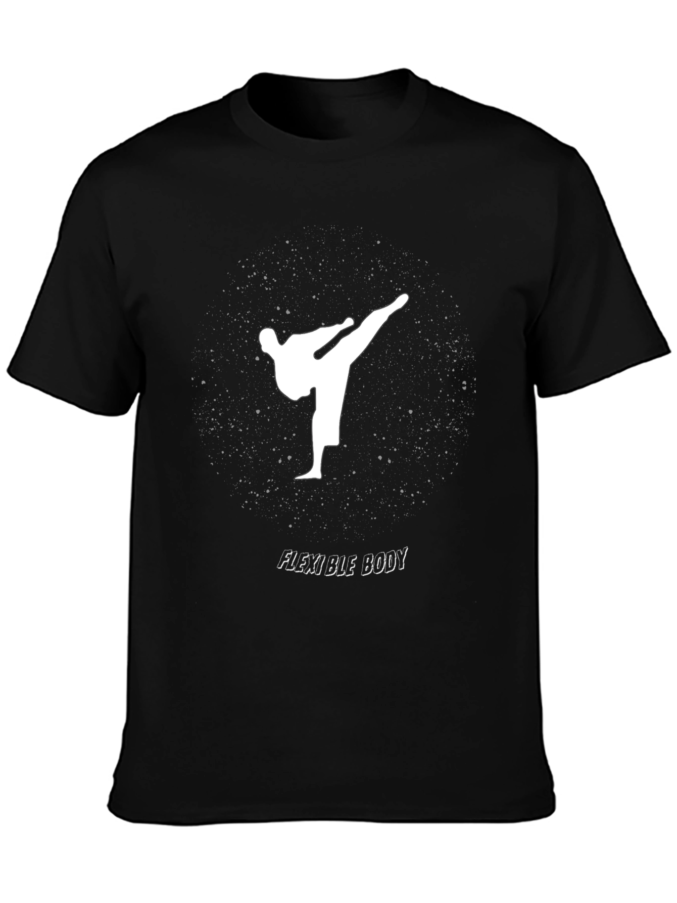 Flexible Body Black Graphic Tee