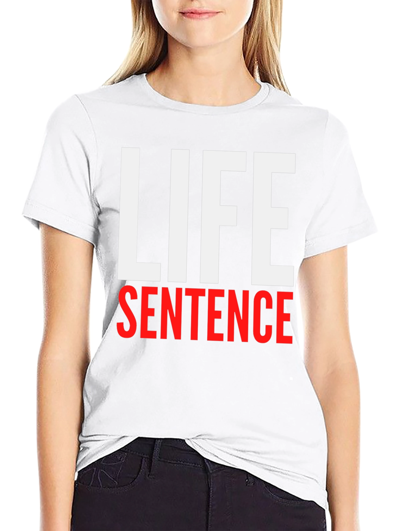 Life Sentence Graphic Print Black T-Shirt