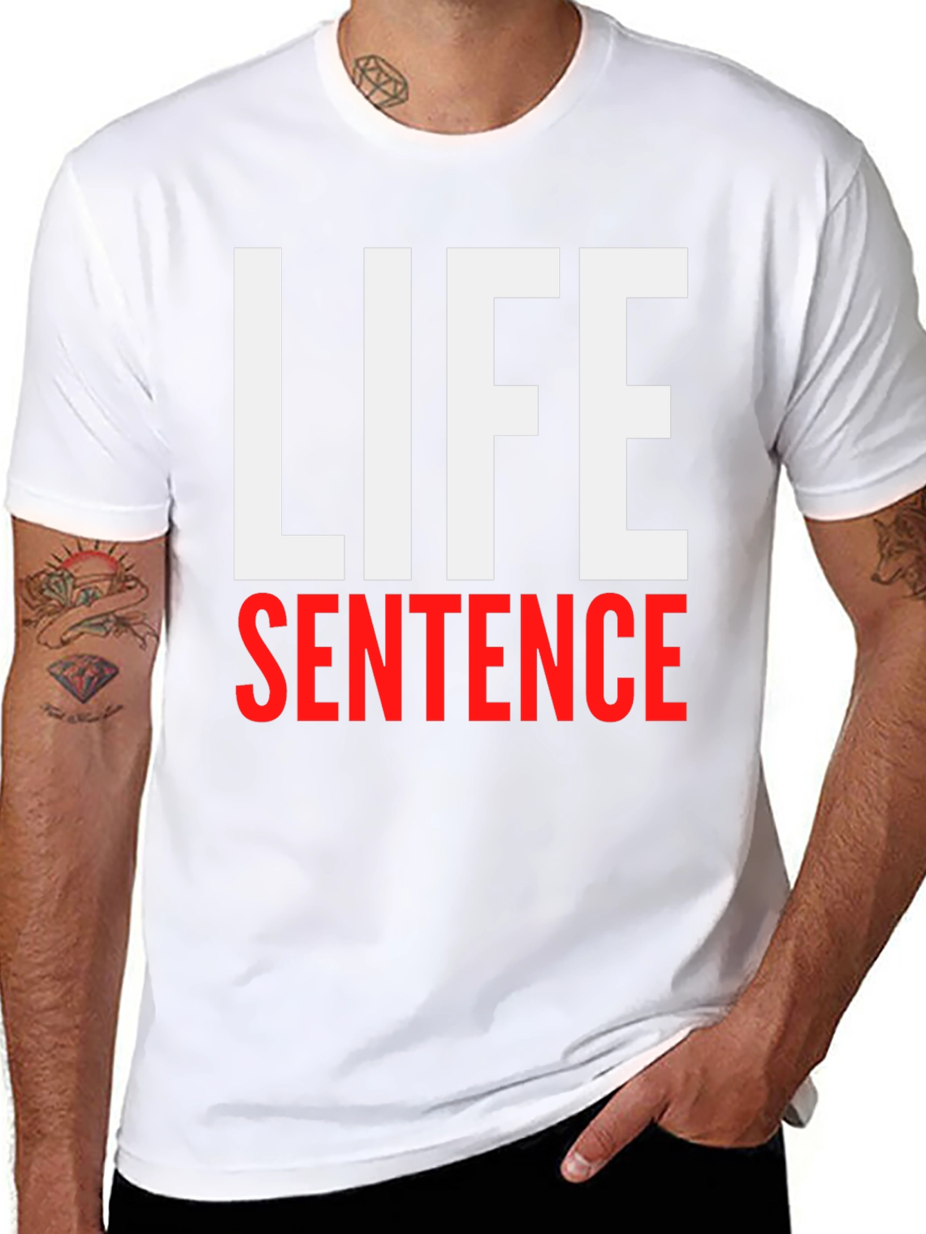 Life Sentence Graphic Print Black T-Shirt