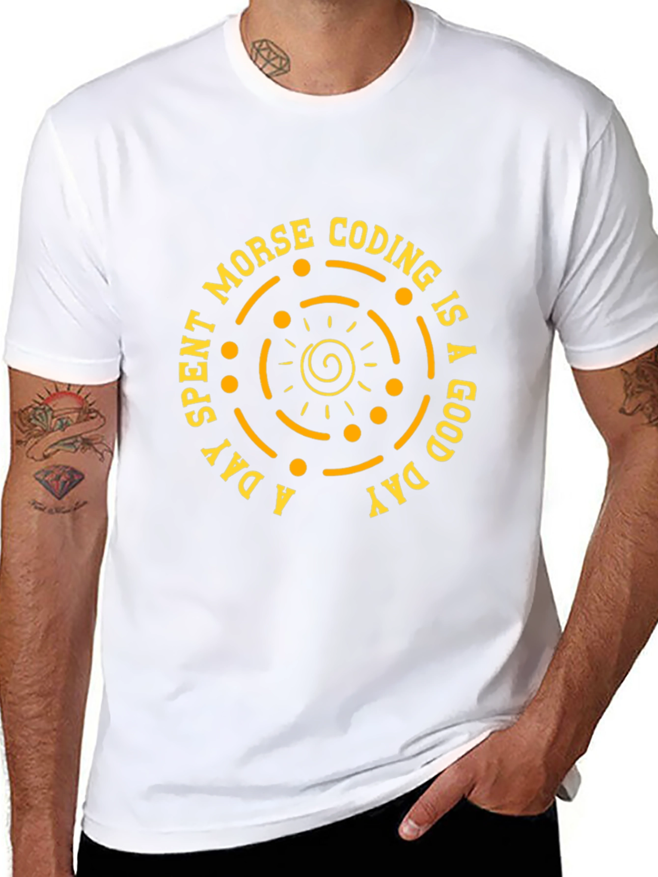 Morse Coding Good Day Graphic Tee