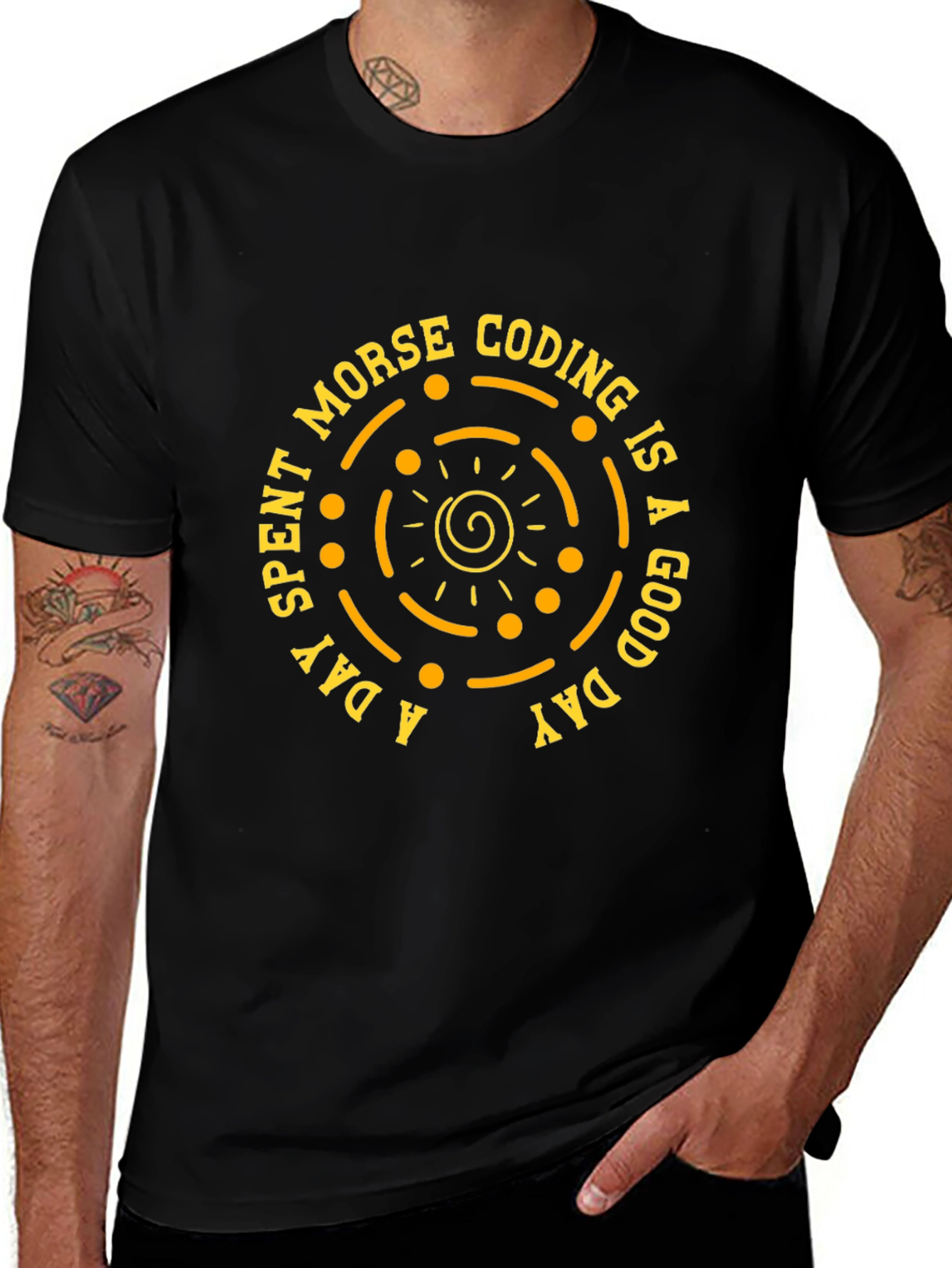 Morse Coding Good Day Graphic Tee
