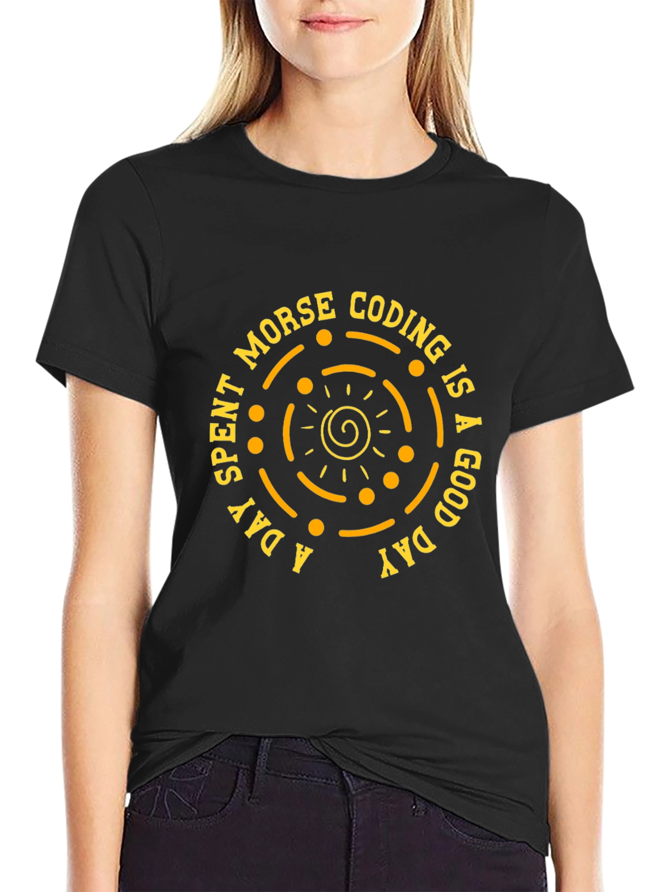 Morse Coding Good Day Graphic Tee