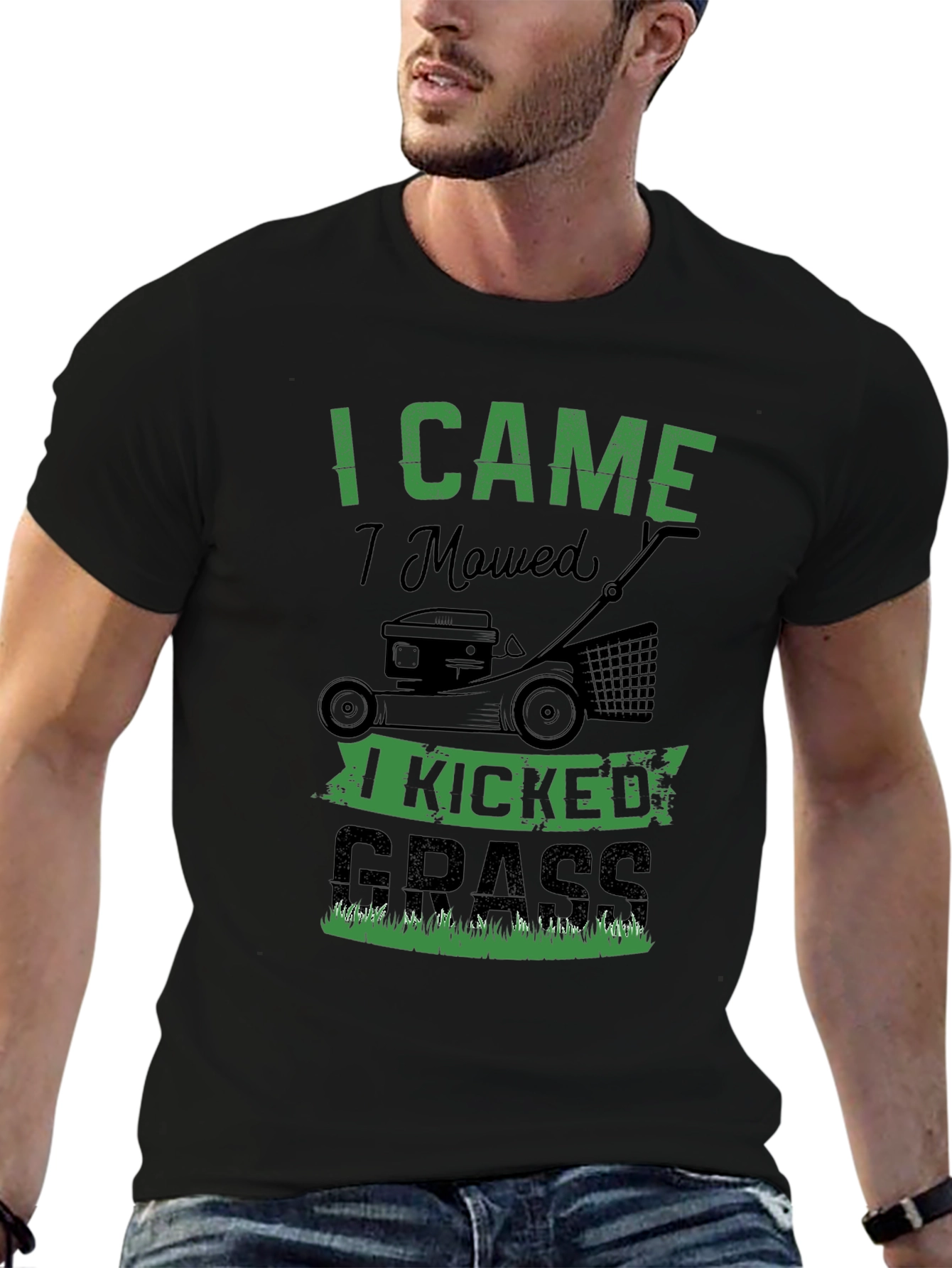 I Came I Mowed I Kicked Grass Graphic Tee