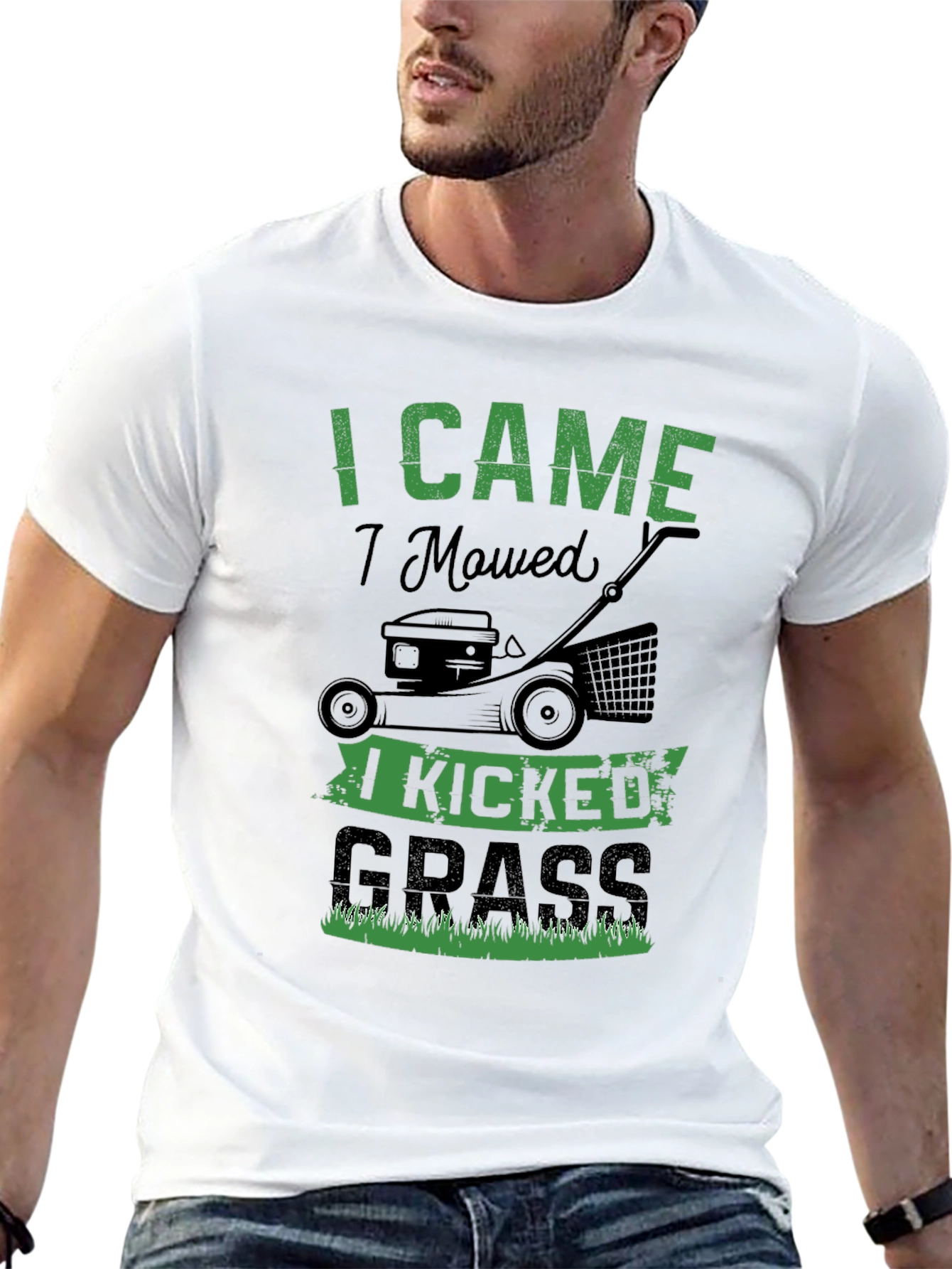 I Came I Mowed I Kicked Grass Graphic Tee