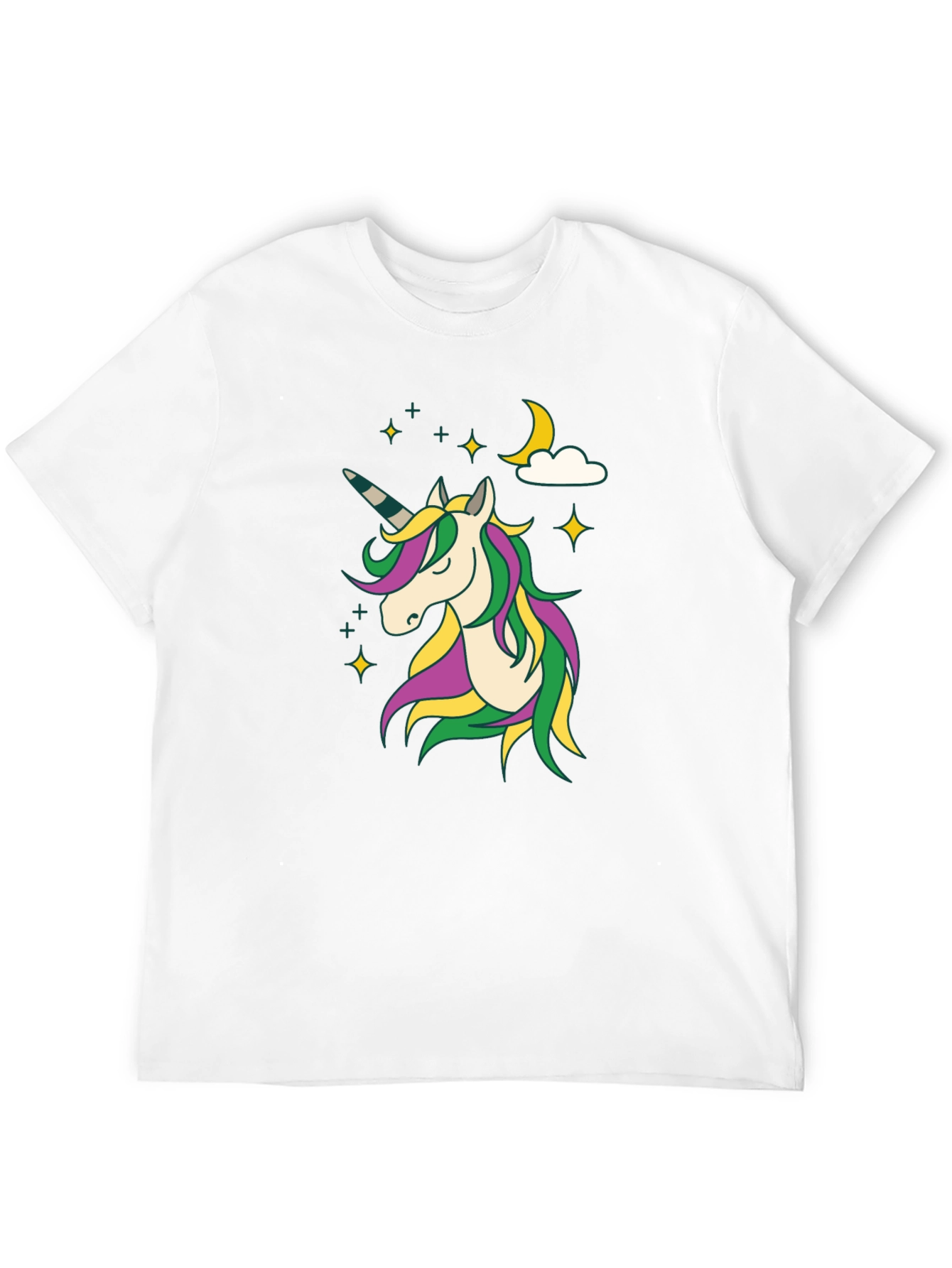 Unicorn Graphic Print Crew Neck Tee
