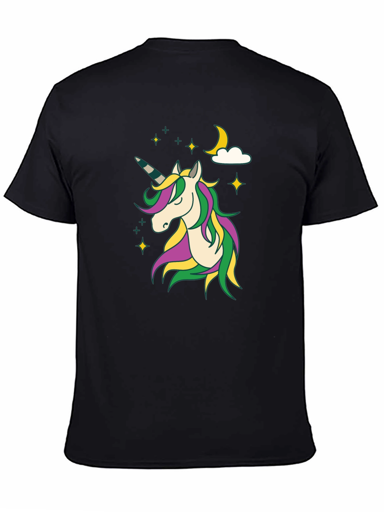 Unicorn Graphic Print Crew Neck Tee