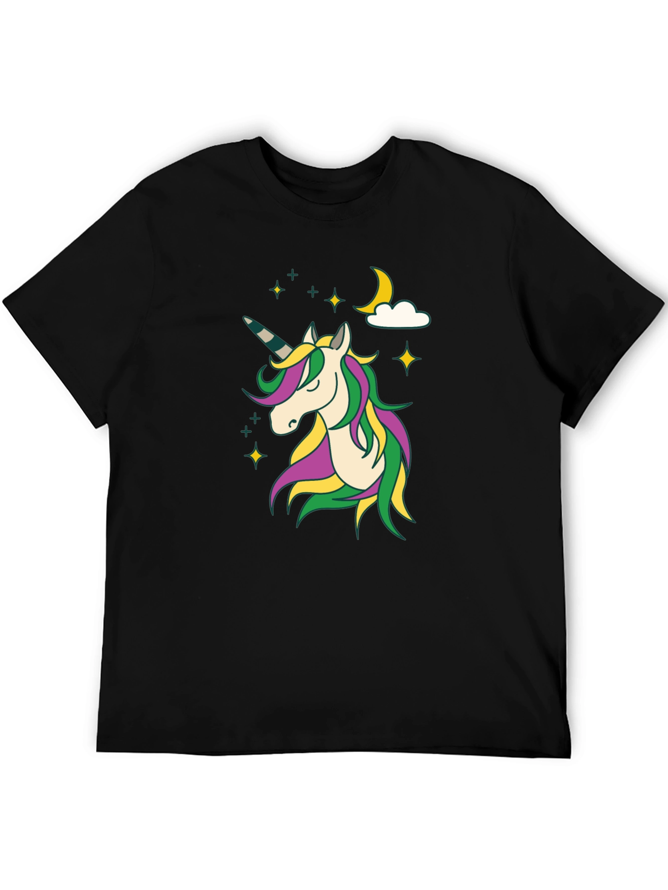 Unicorn Graphic Print Crew Neck Tee