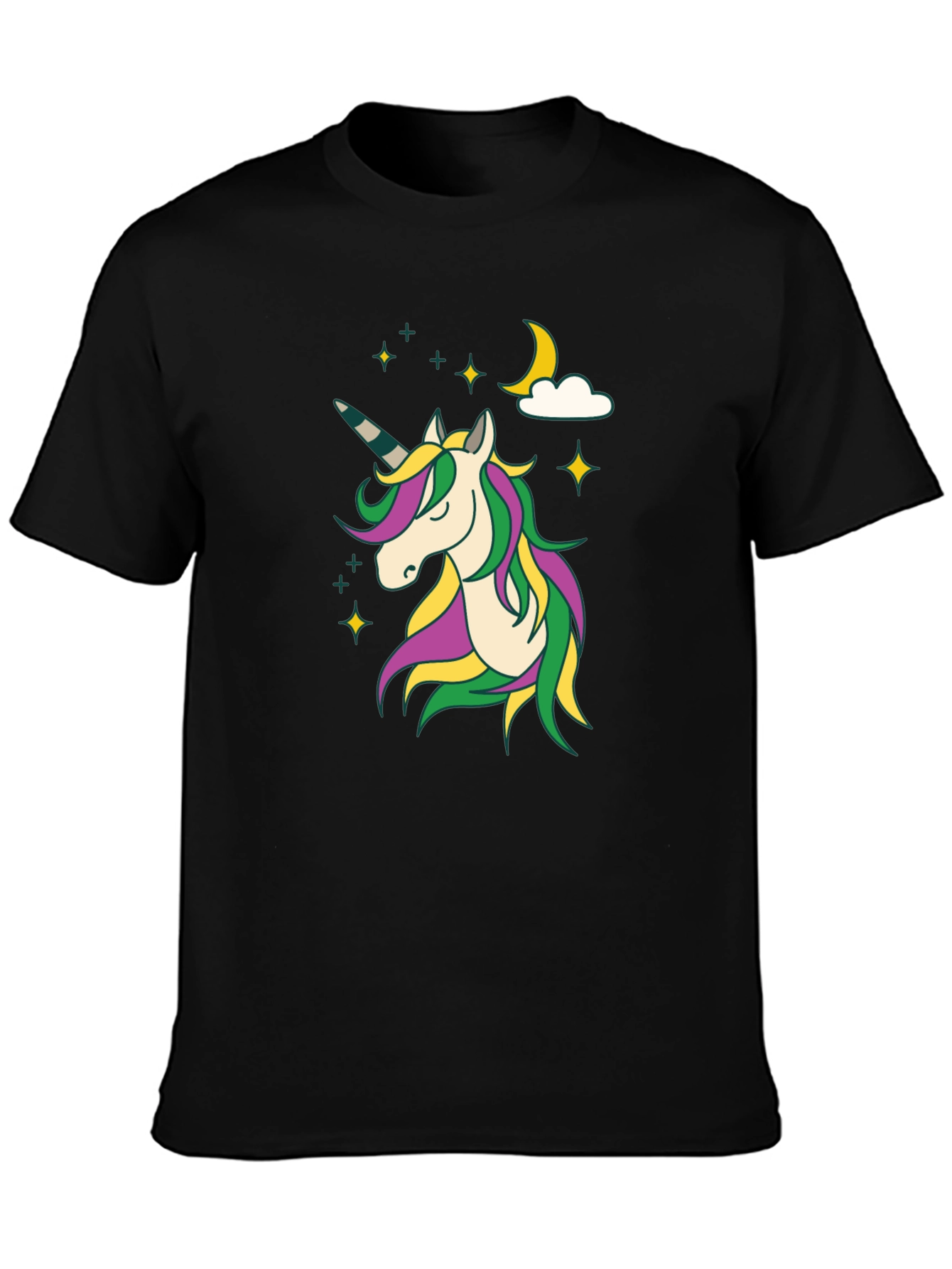 Unicorn Graphic Print Crew Neck Tee
