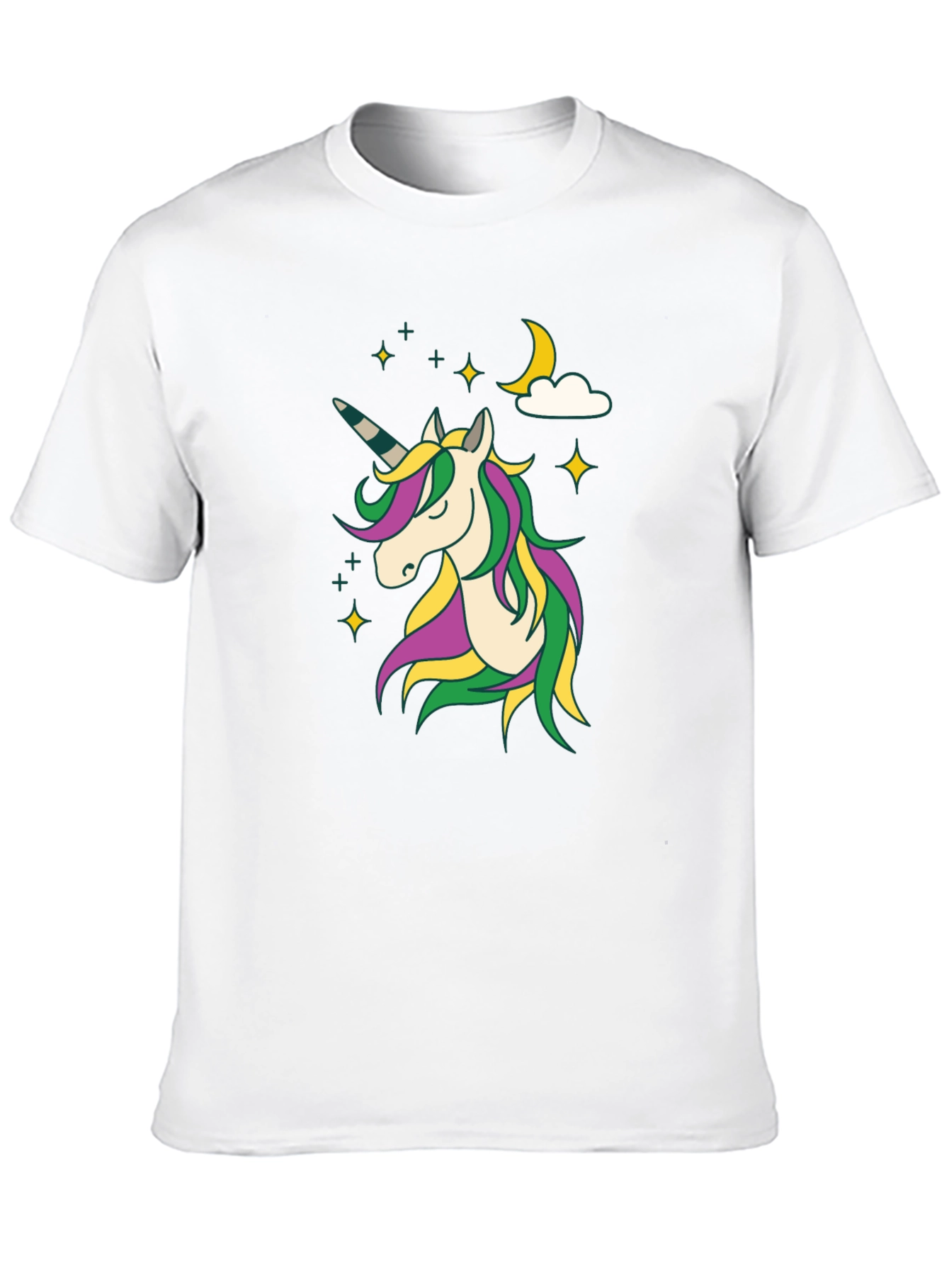Unicorn Graphic Print Crew Neck Tee