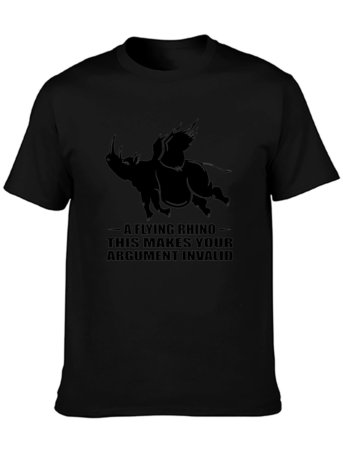 Flying Rhino T-Shirt: Makes Your Argument Invalid!
